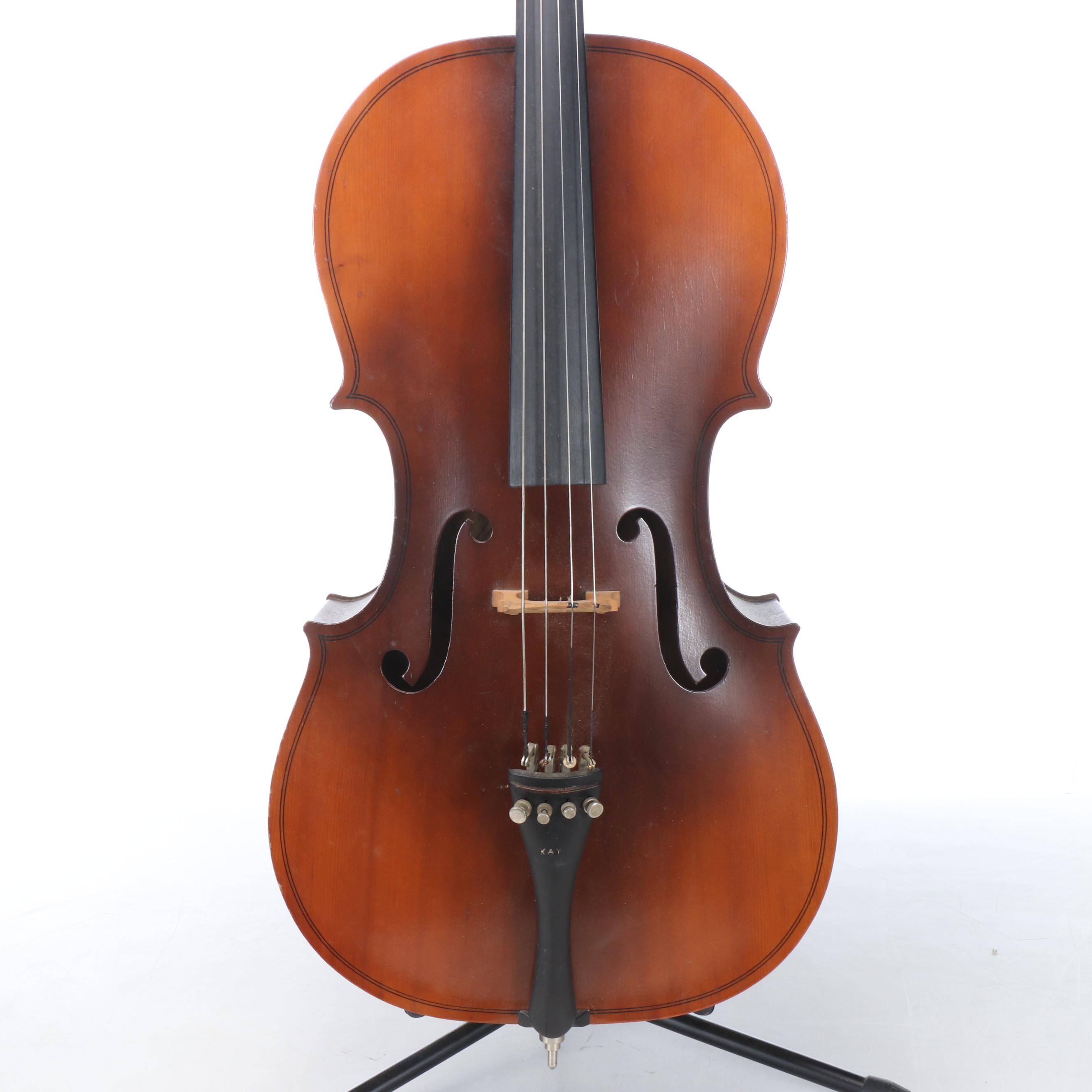 Kay 1/2 Size Model 121 Wood Cello, Mid-20th Century