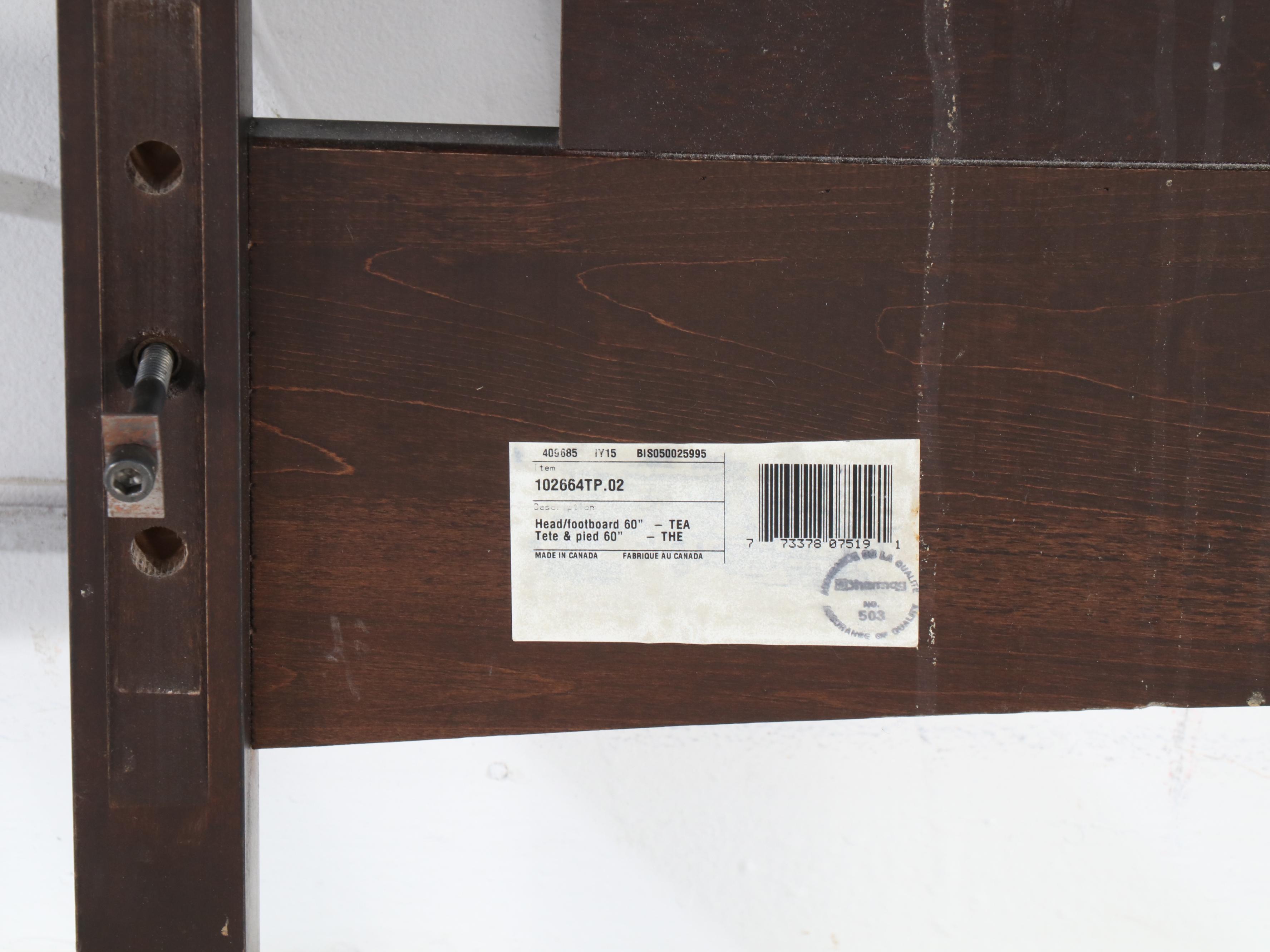 Contemporary Espresso Finished Wood Queen Size Sleigh Bed