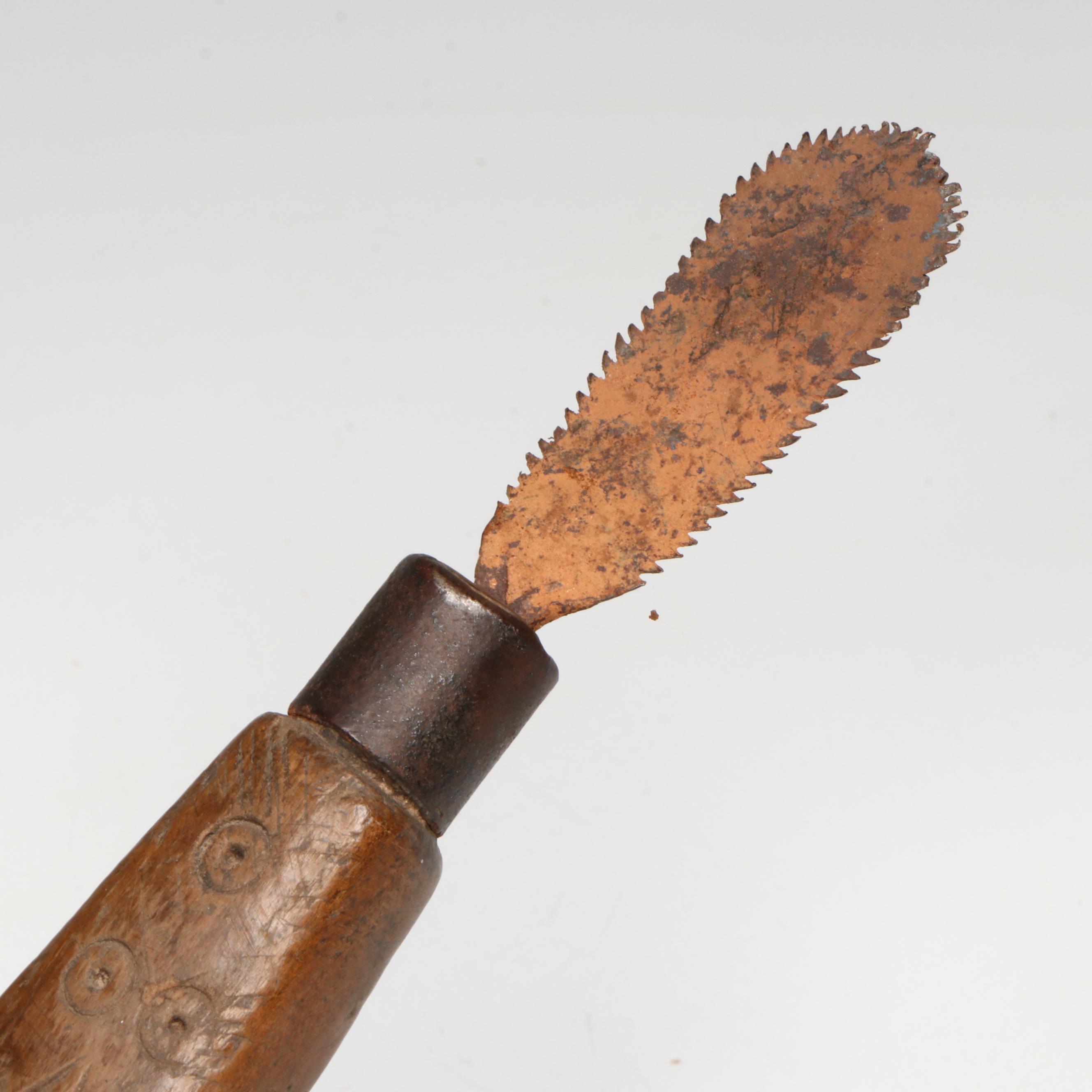 Swahili Carved Fold-Out Wood Coconut Grater Stool