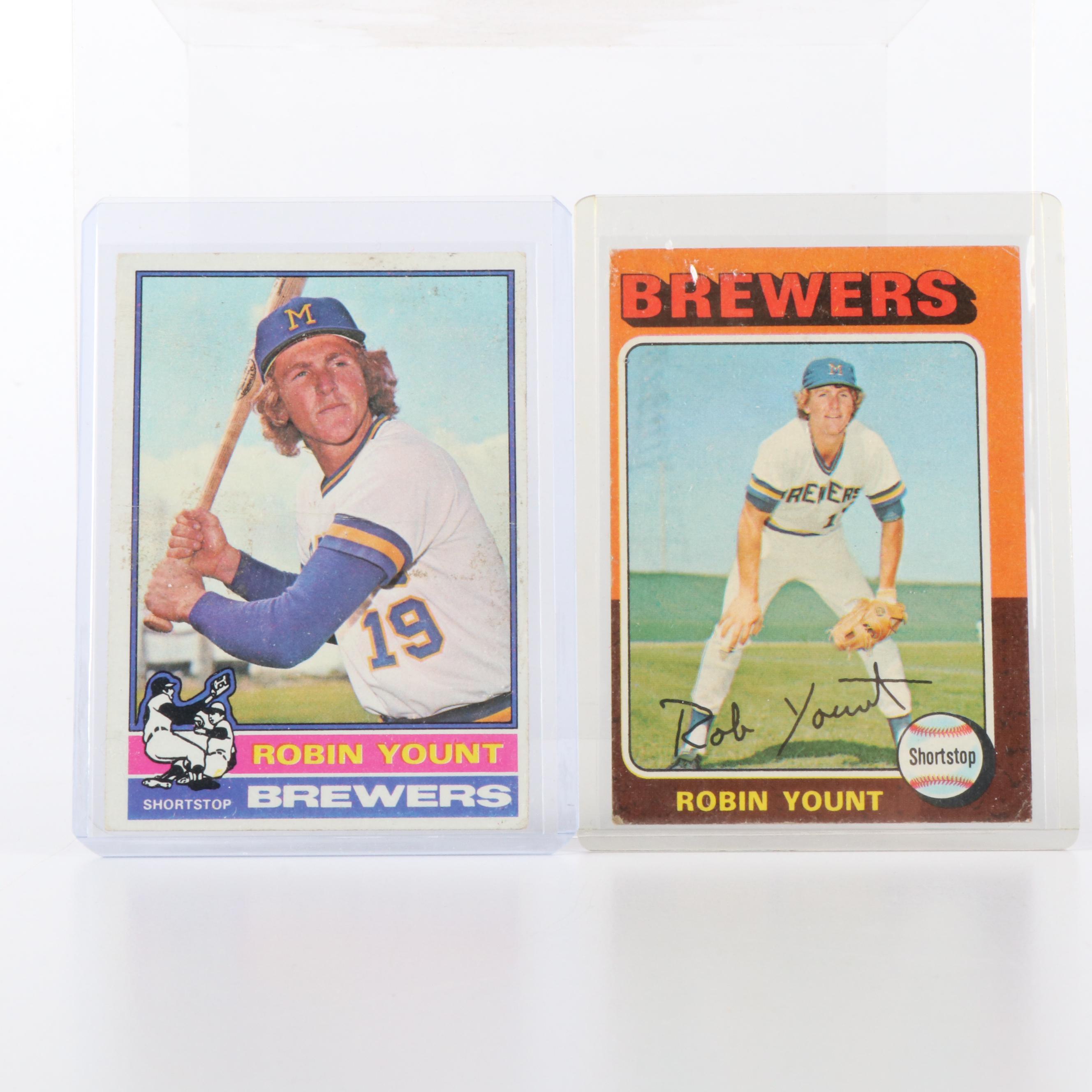 1975 and 1976 Topps Baseball Cards Featuring Robin Yount Rookie and more
