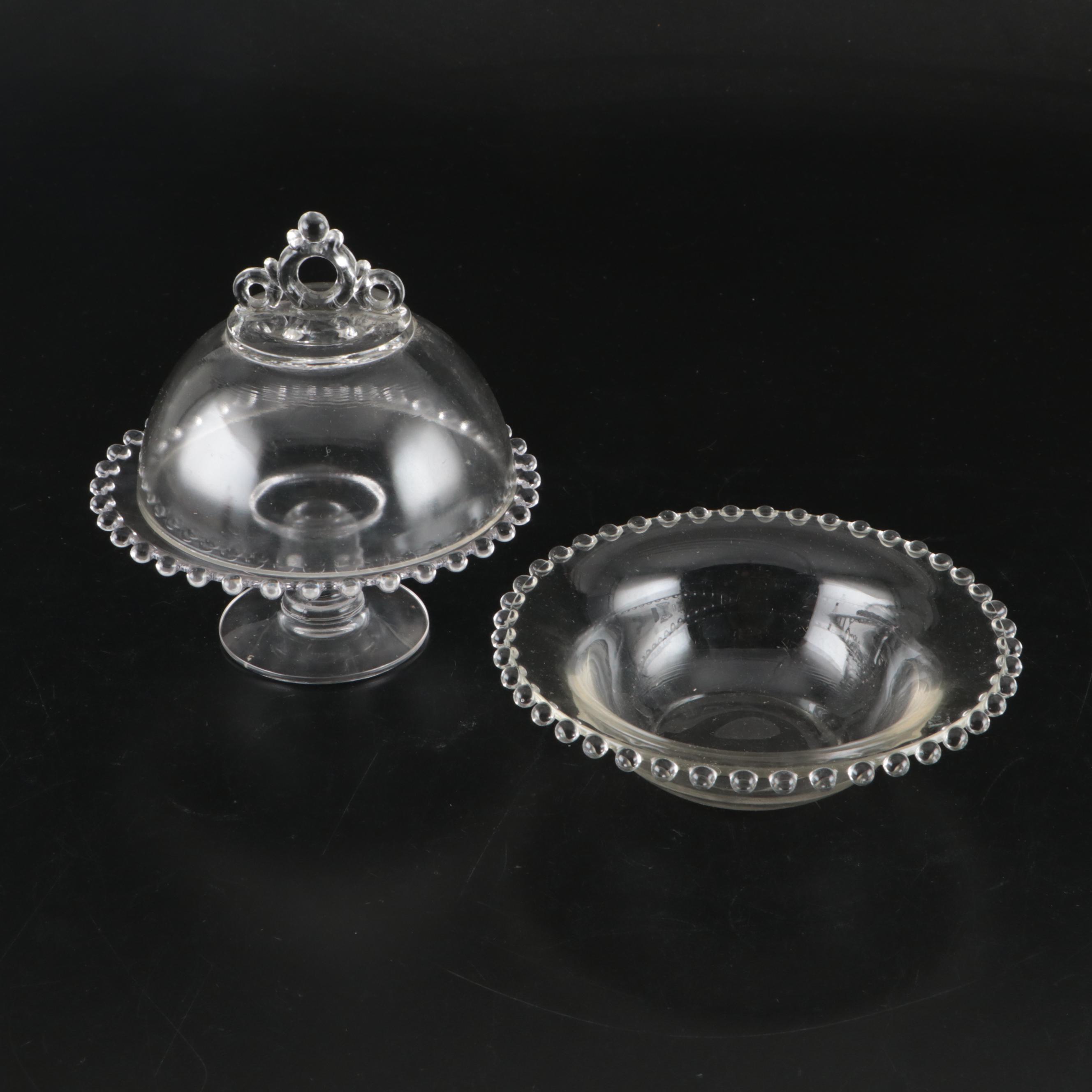 Imperial "Candlewick" with Boopie and Other Glass Serving Pieces and Décor