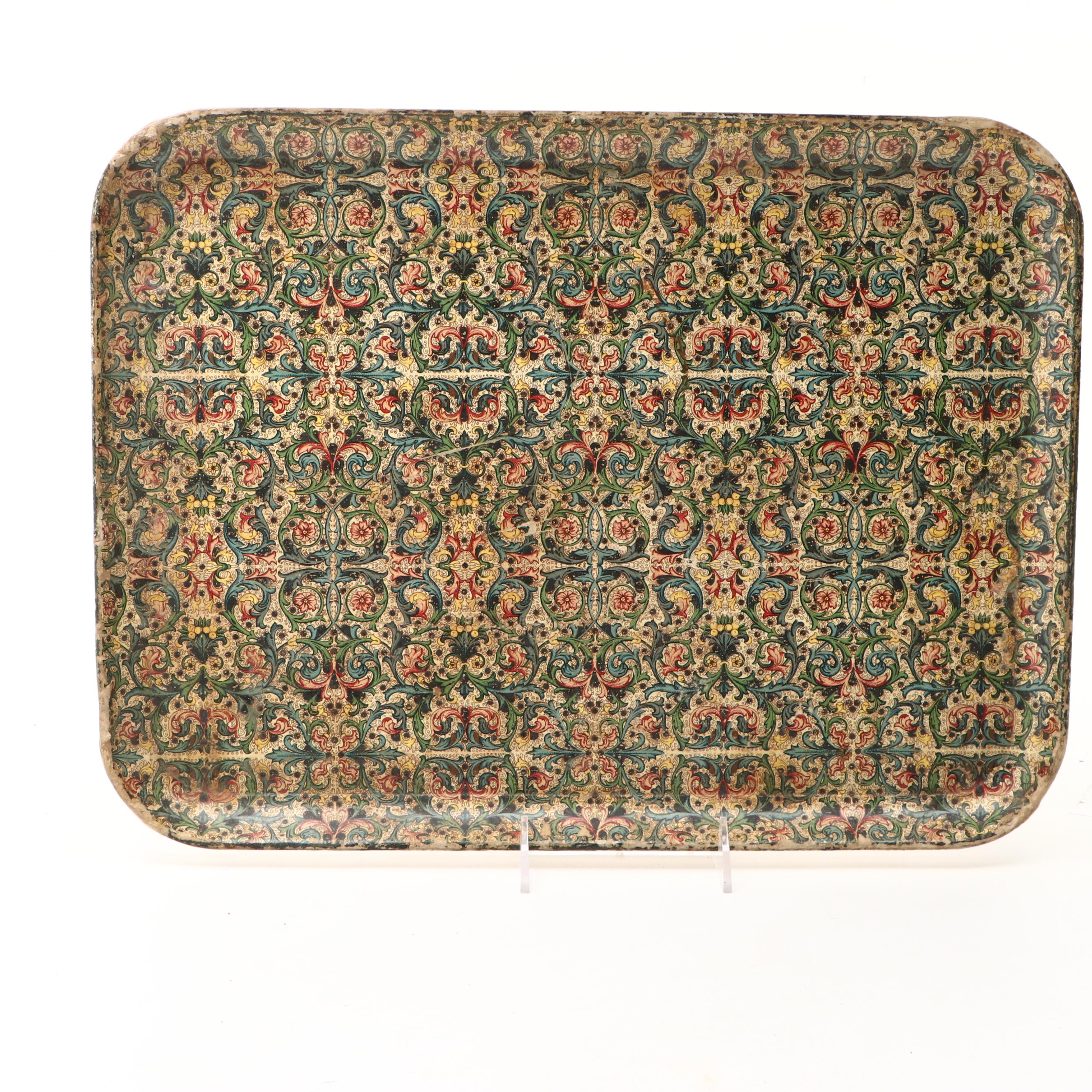 Victorian Style and Other Papier-Mâché Trays, Mid-20th Century