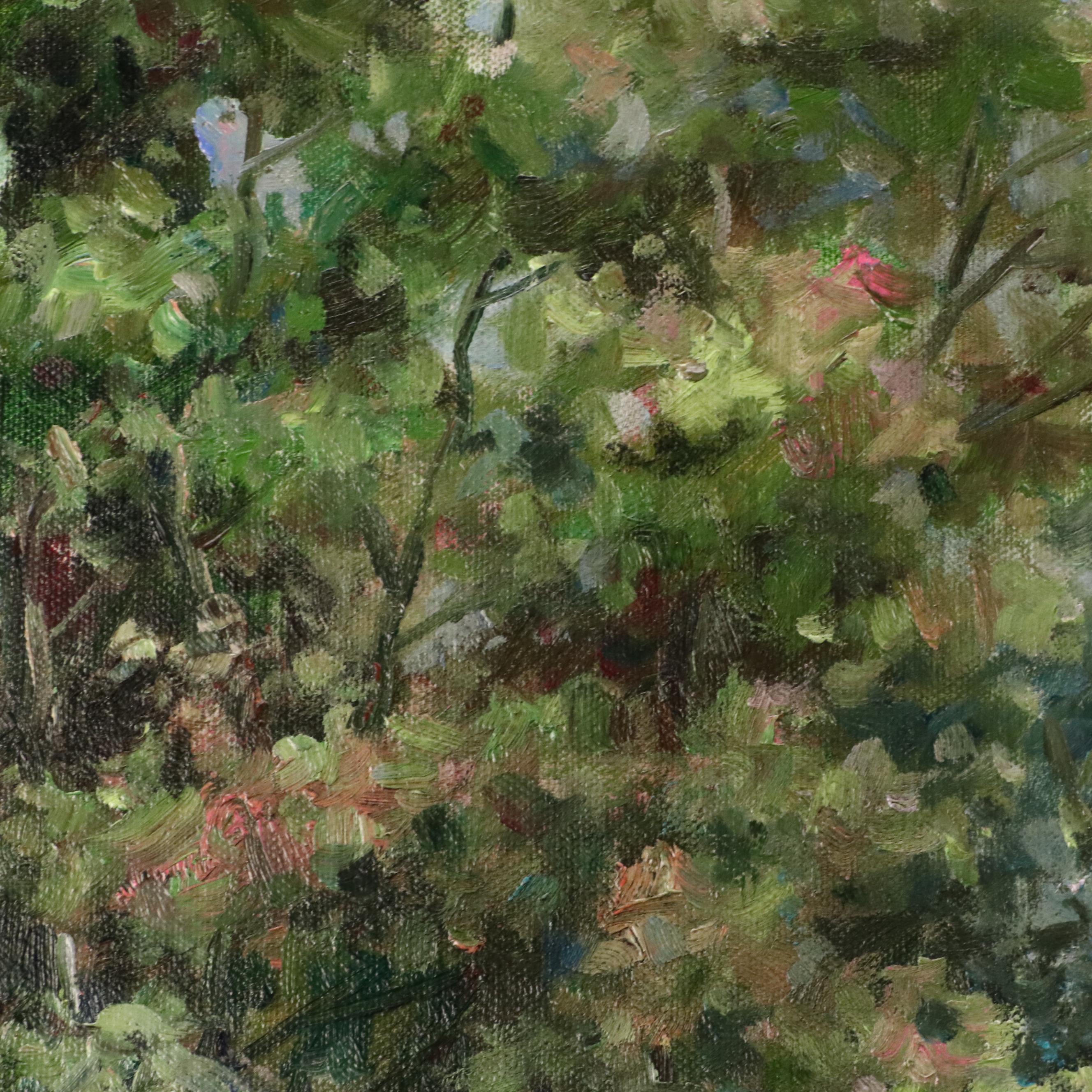 Spring Lake Landscape Oil Painting