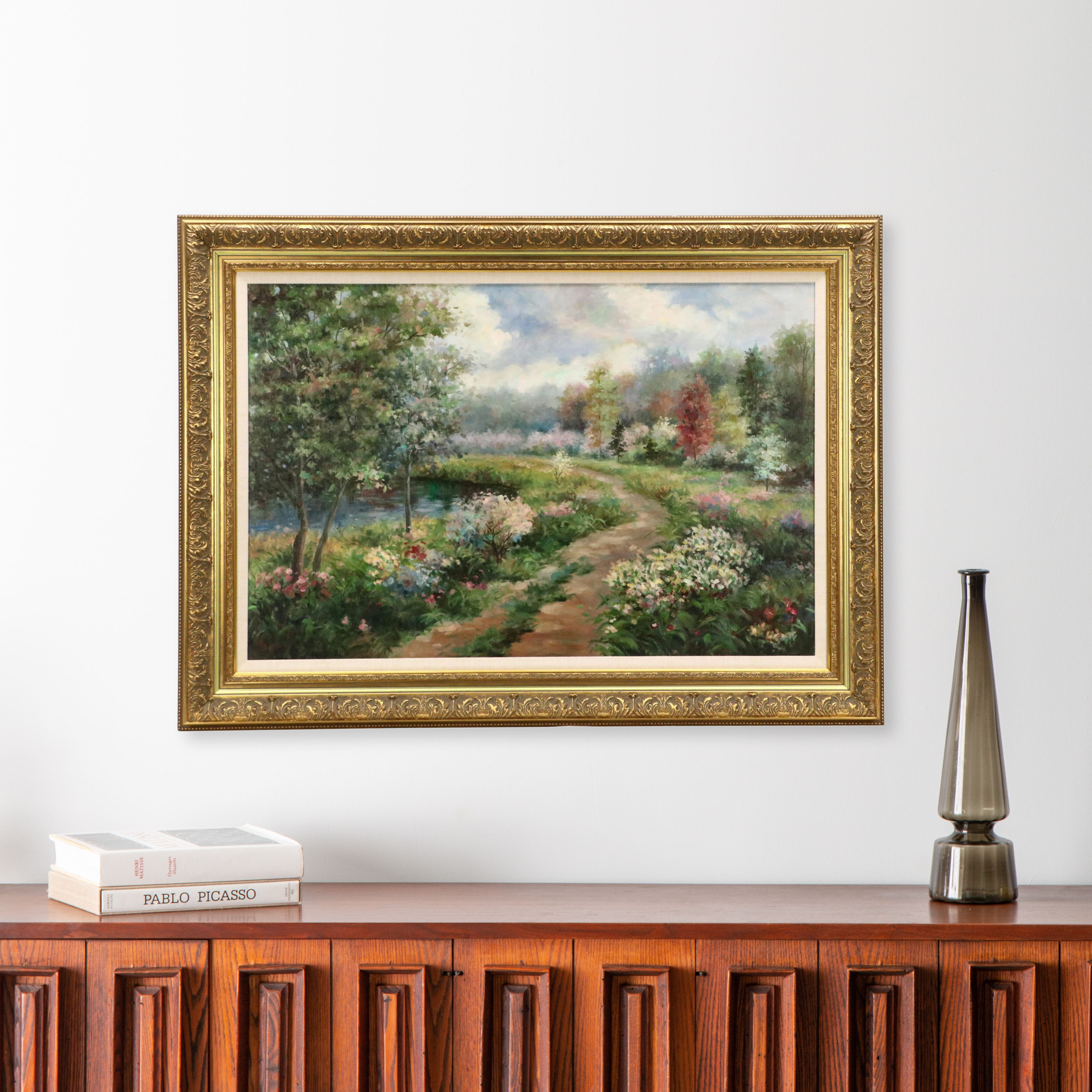 Spring Lake Landscape Oil Painting