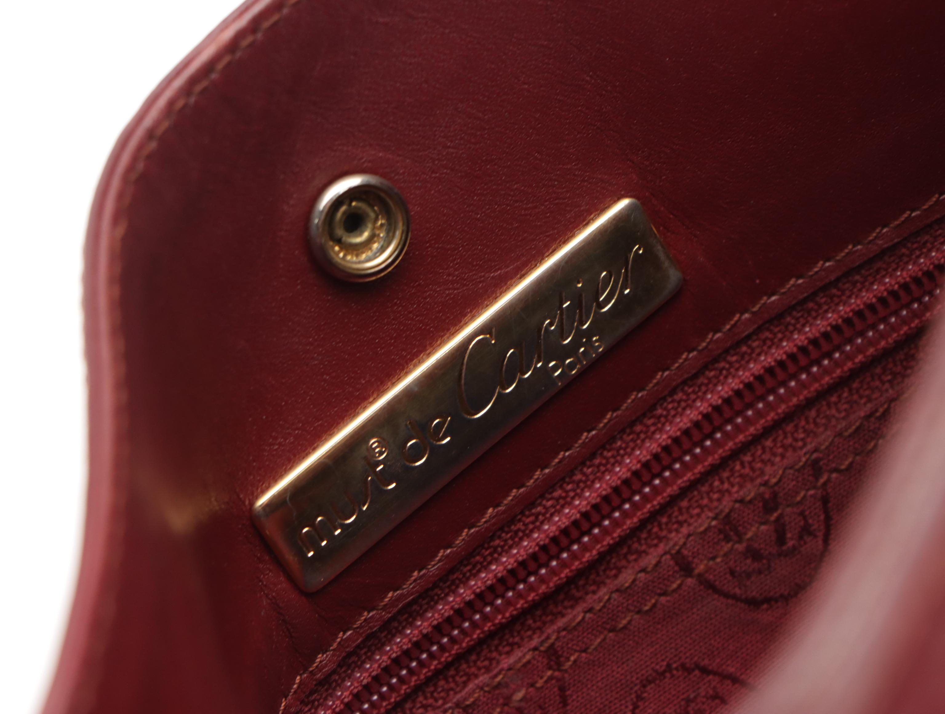 Cartier Must de Cartier Burgundy Leather Crossbody Bag