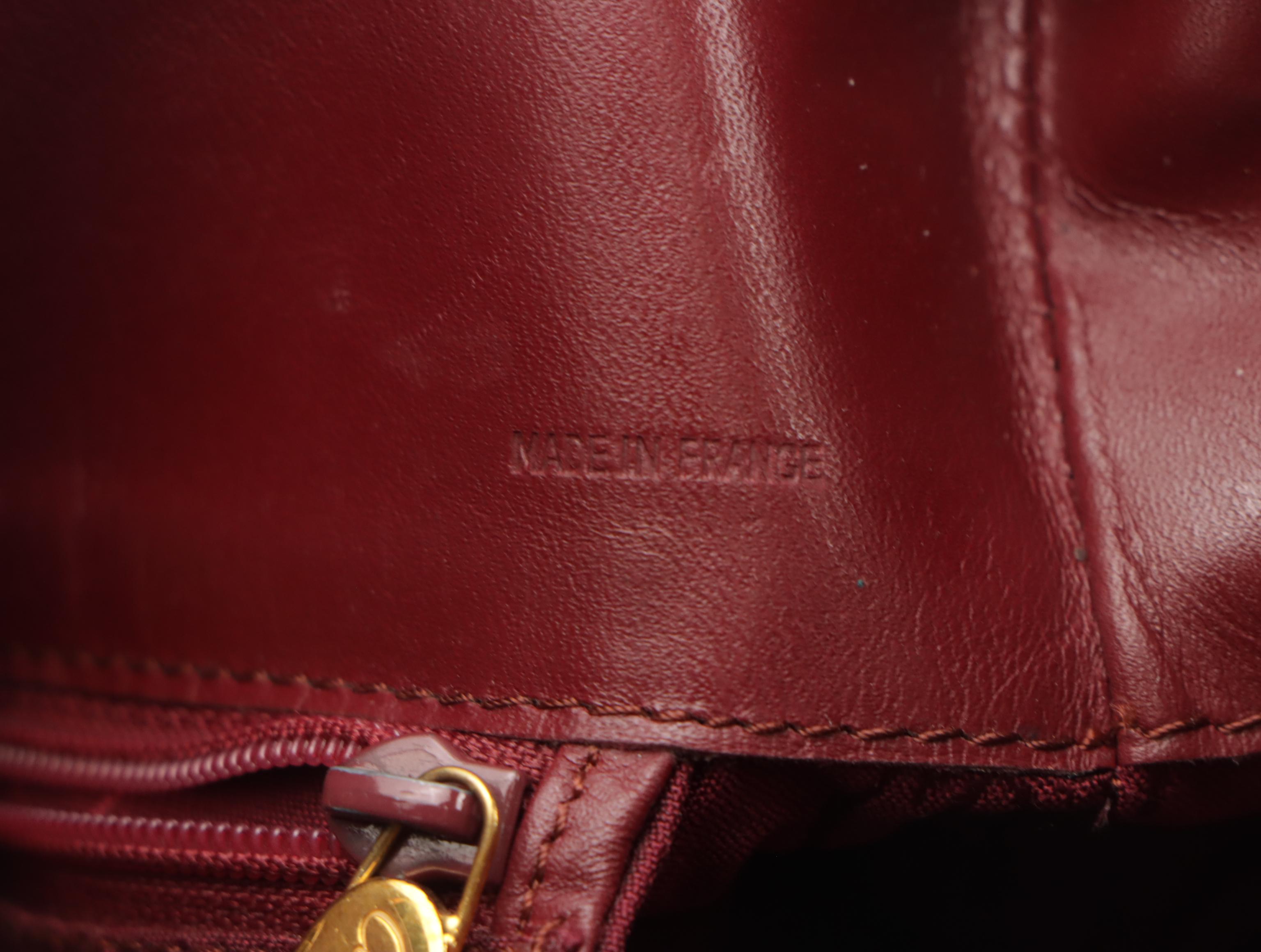 Cartier Must de Cartier Burgundy Leather Crossbody Bag