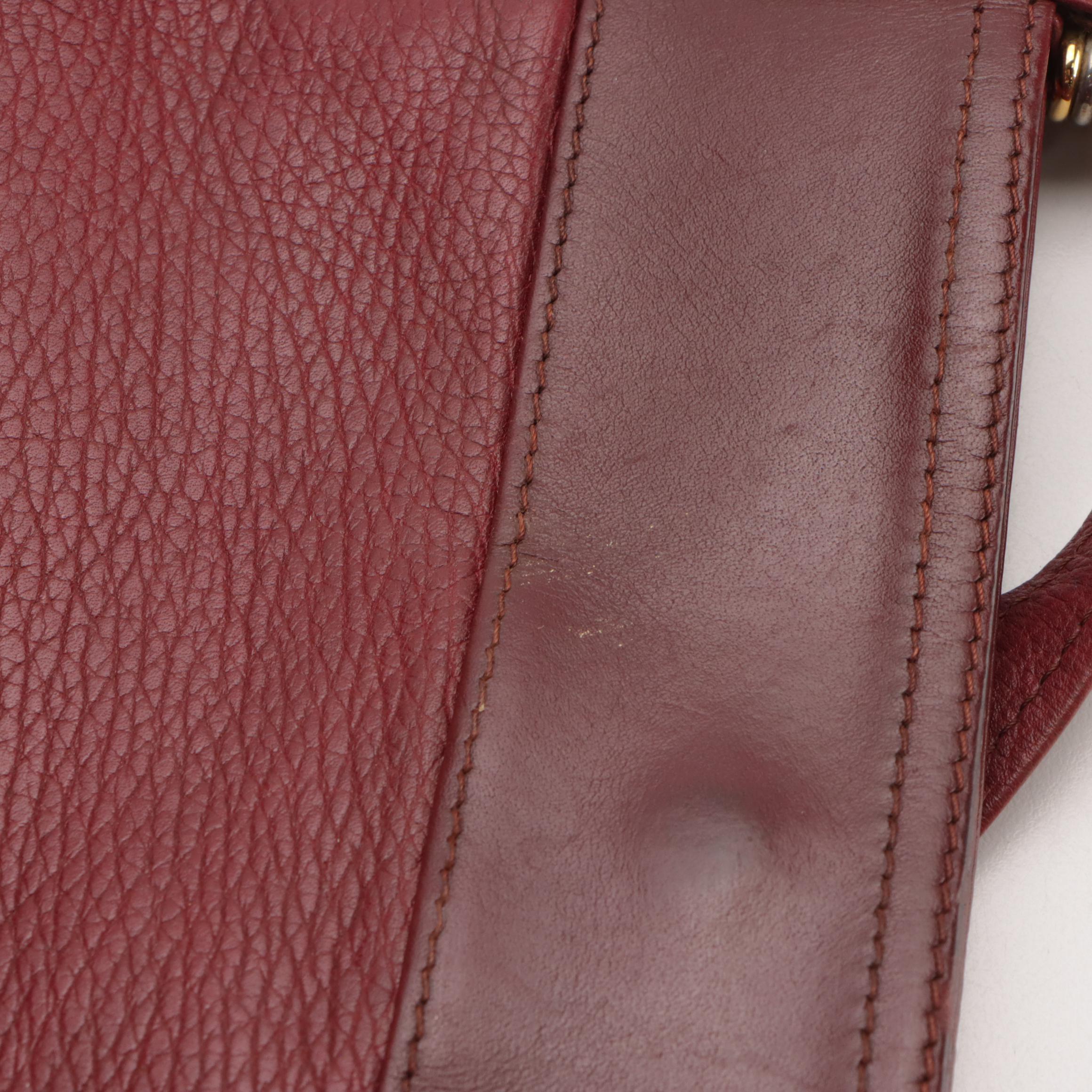 Cartier Must de Cartier Burgundy Leather Crossbody Bag
