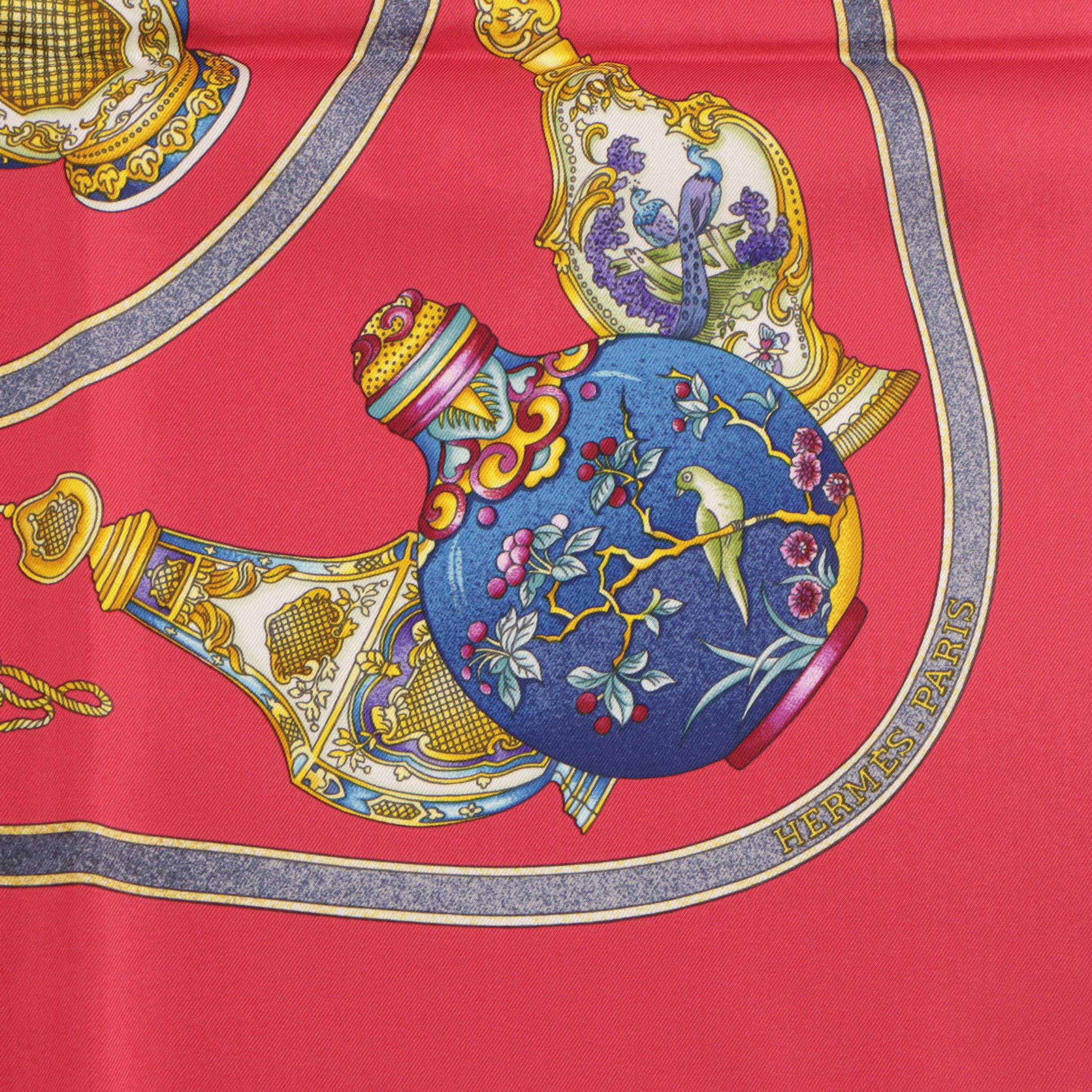 Hermès "Qu'Importe le Flacon" Scarf 90 in Silk Twill