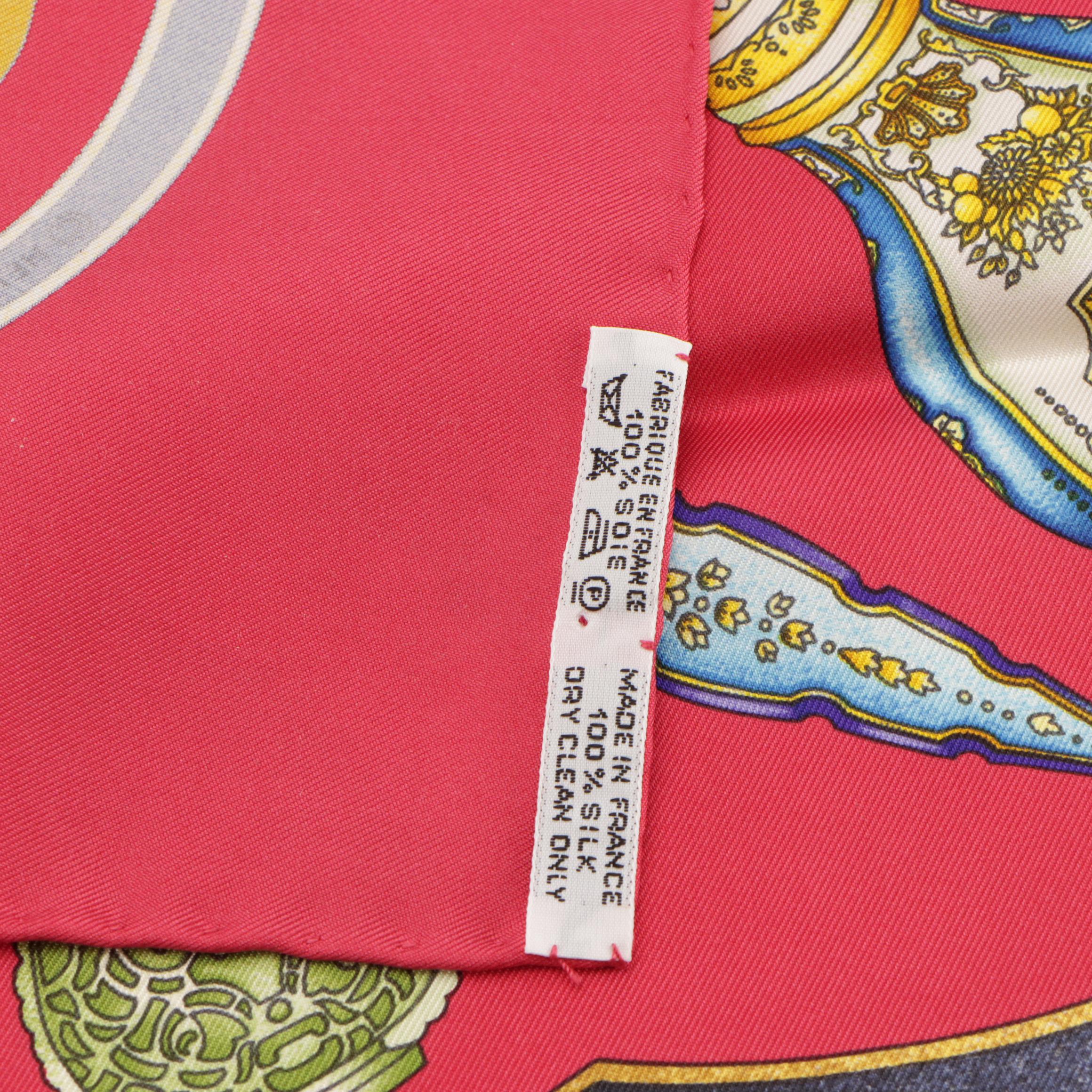 Hermès "Qu'Importe le Flacon" Scarf 90 in Silk Twill