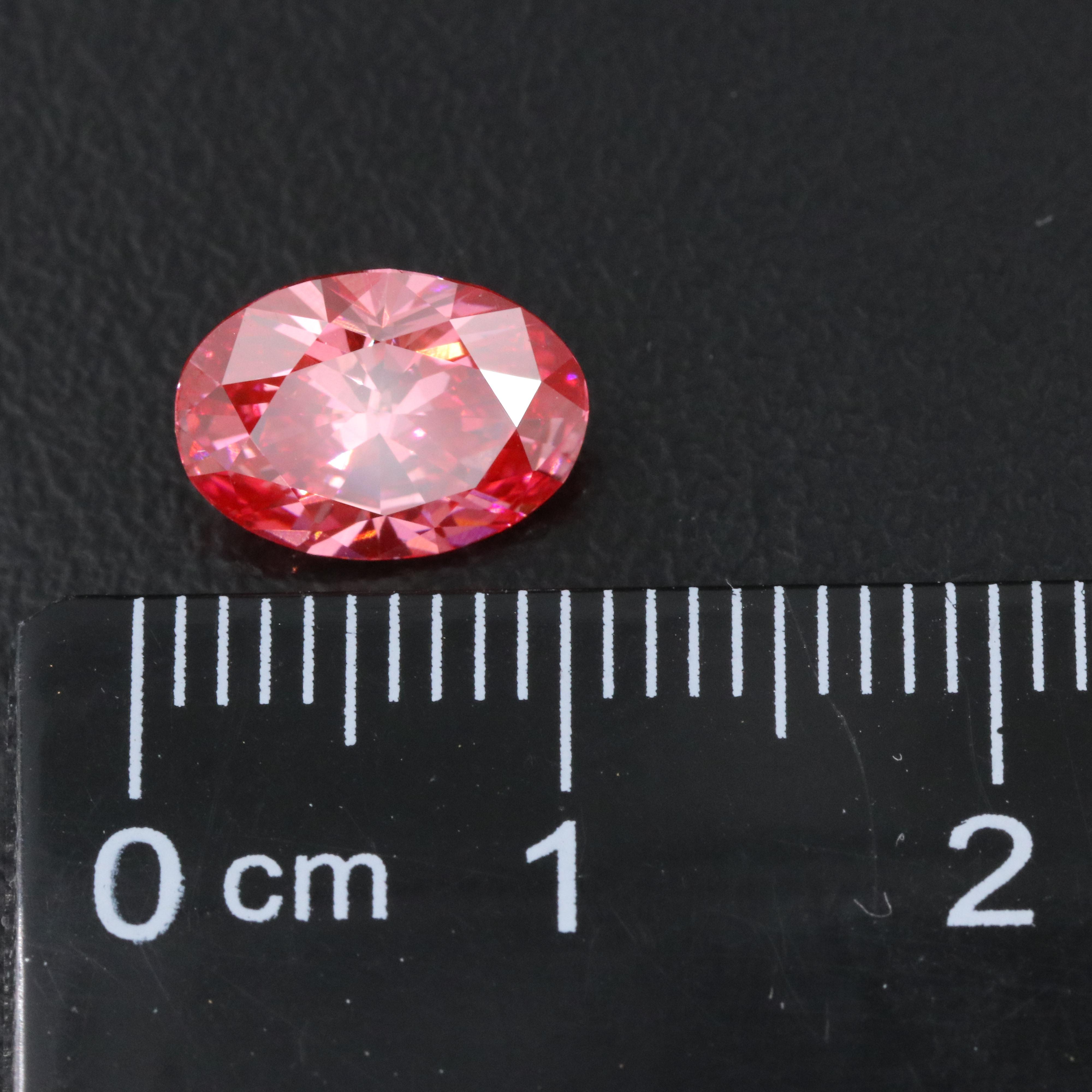 Loose 2.01 CT Lab Grown Fancy Pink Diamond