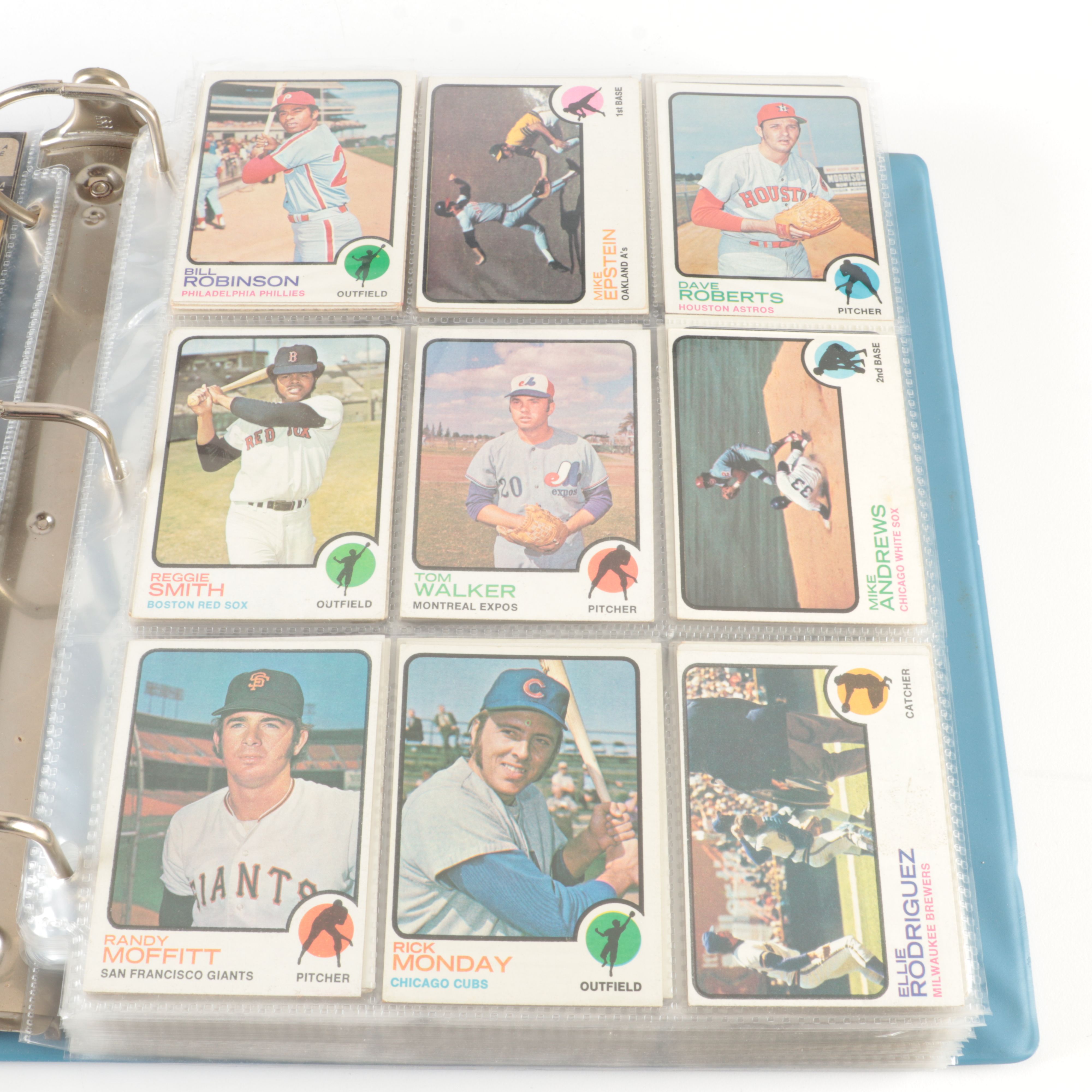 Album of Over 500 1973 Topps Baseball Cards, Basketball Cards, and More