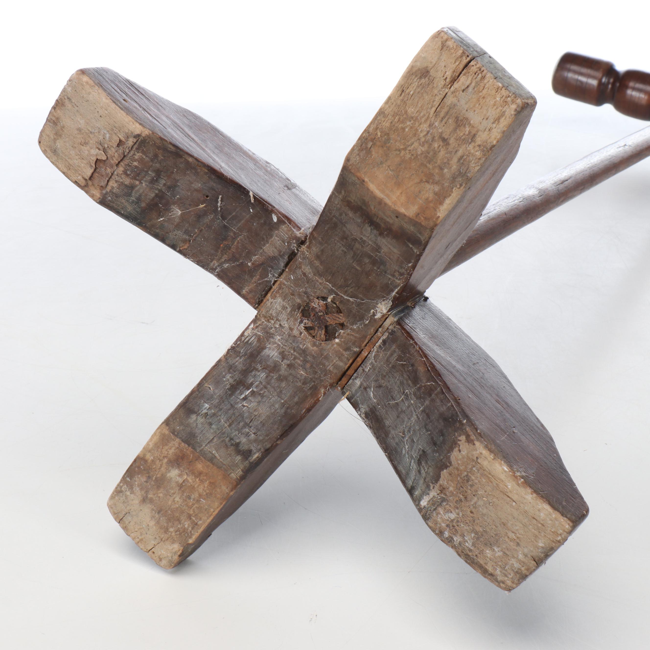 American Federal Period Adjustable Double Candle Stand, circa 1780-1800