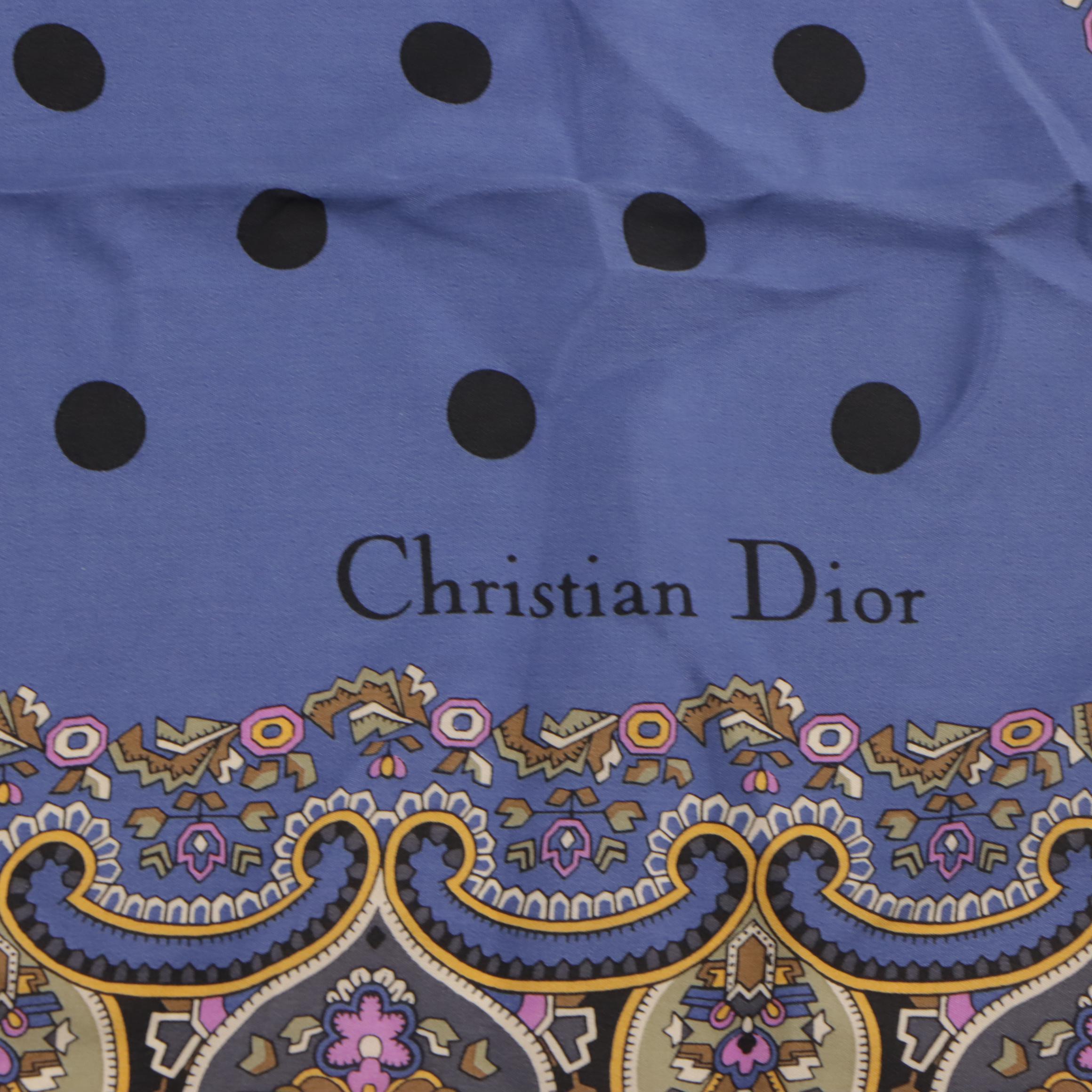 Christian Dior Echarpes Printed Sheer Silk Scarf