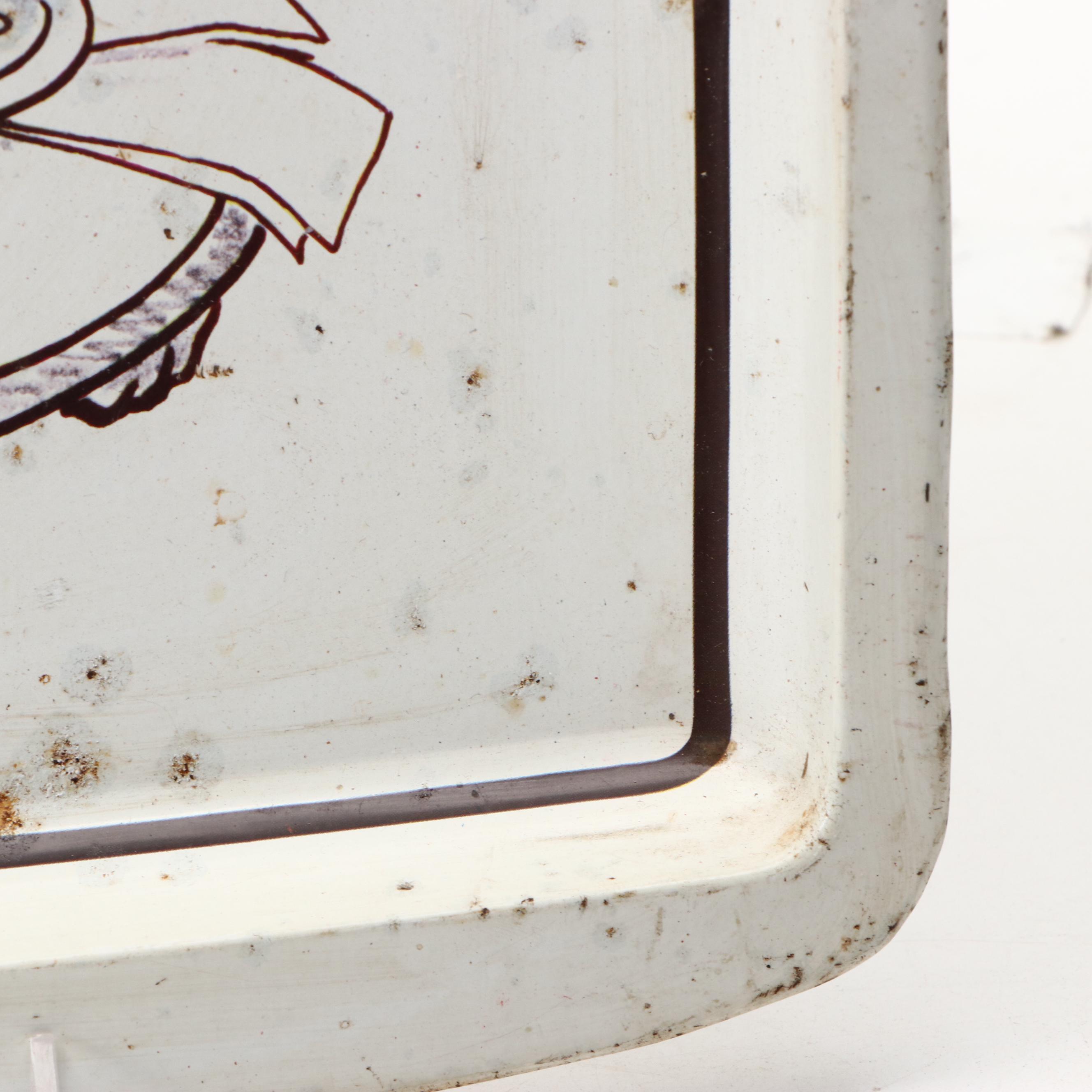 Royale Montaine French Cognac Litho Metal Bar Tray