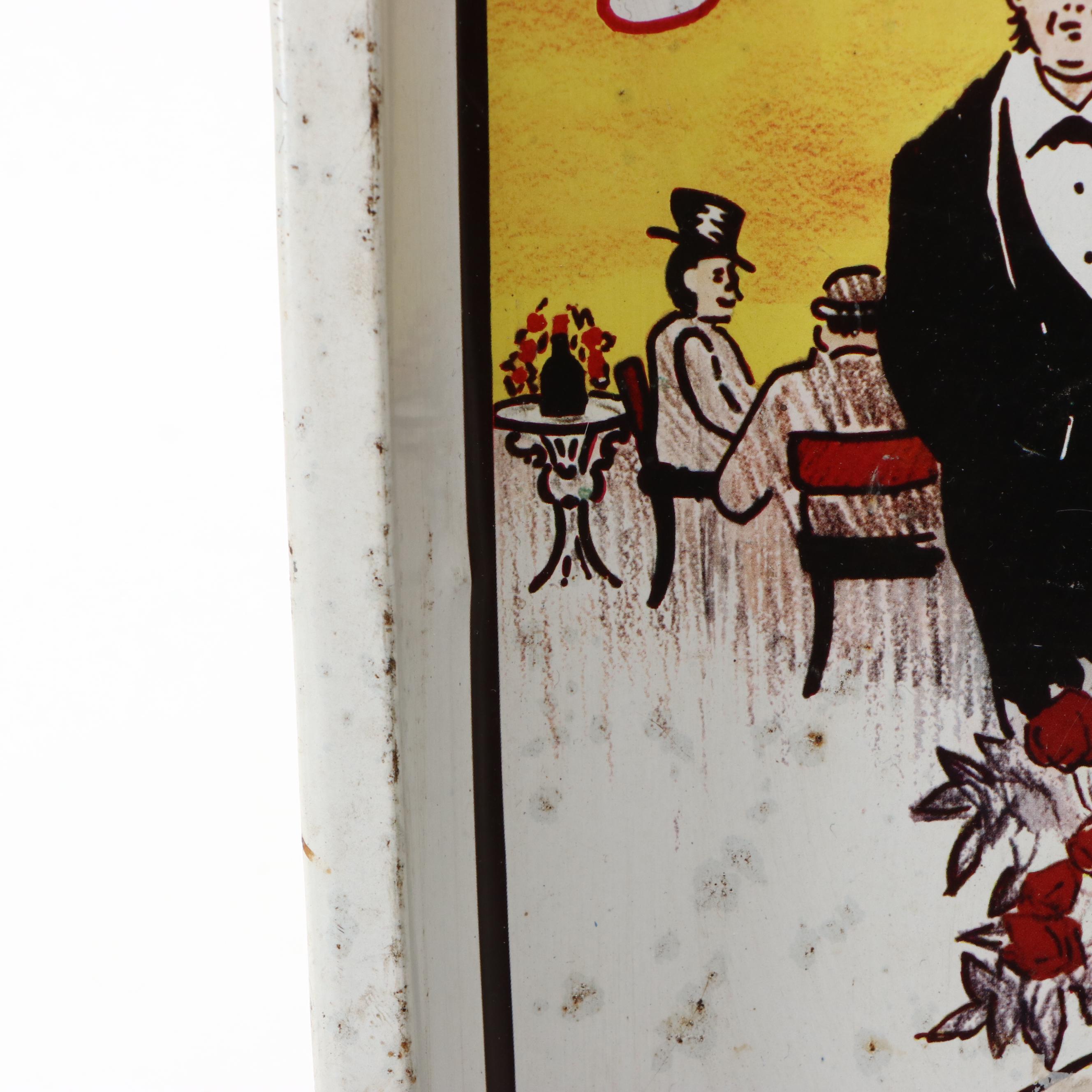 Royale Montaine French Cognac Litho Metal Bar Tray