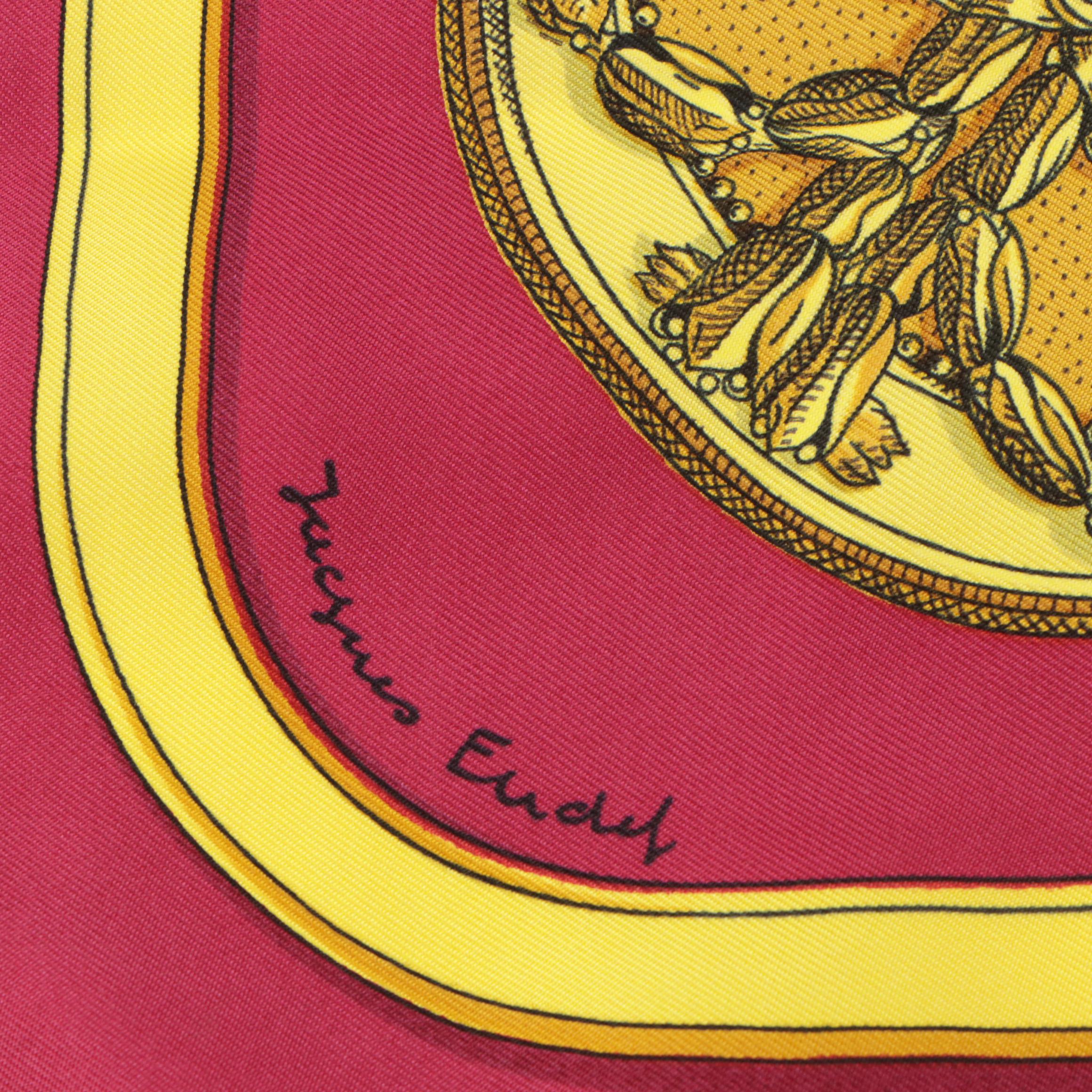 Hermès "Grand Apparat" Scarf 90 in Silk Twill