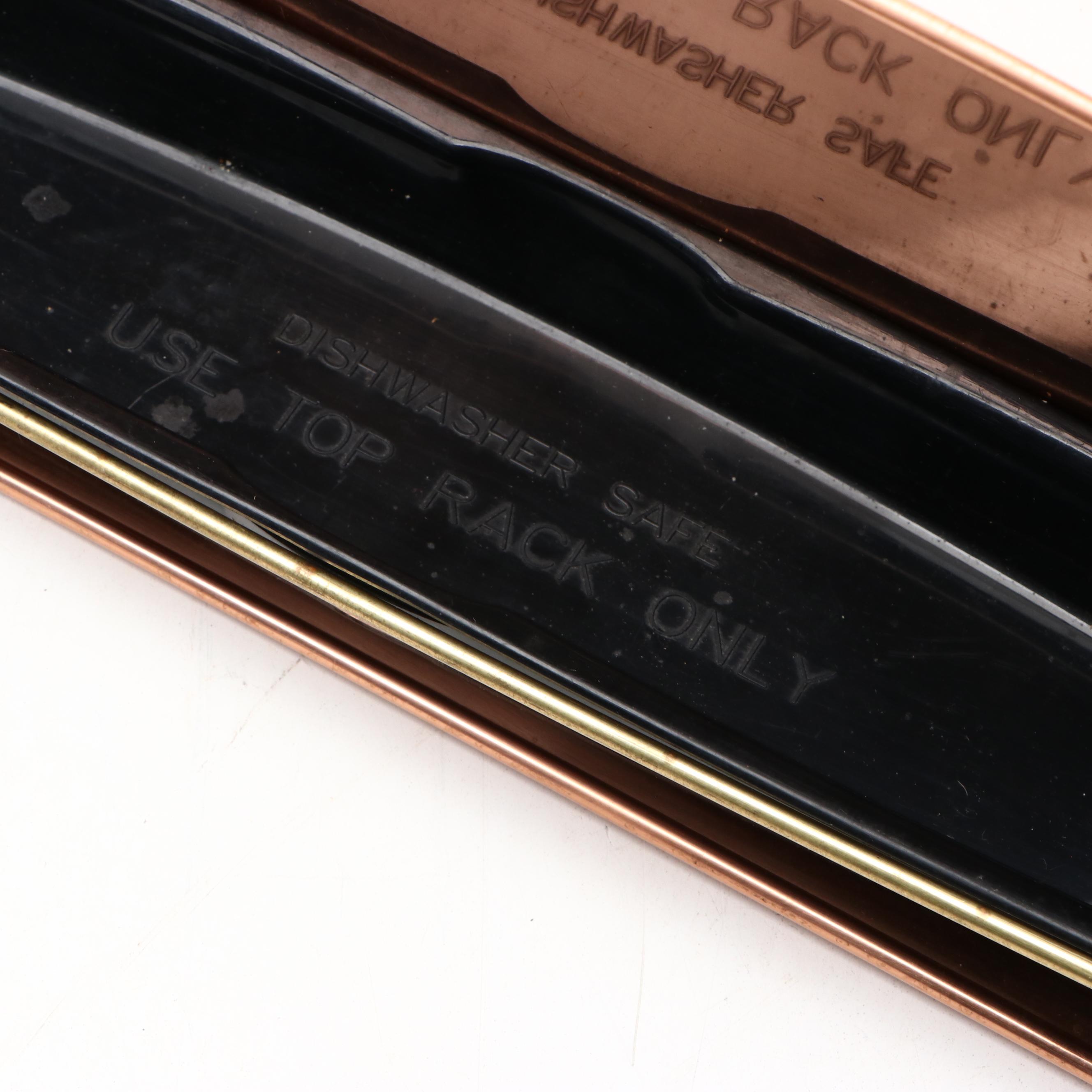 Set of Reticulated Gilt Metal Plateaus with Hanging Wall Shelf