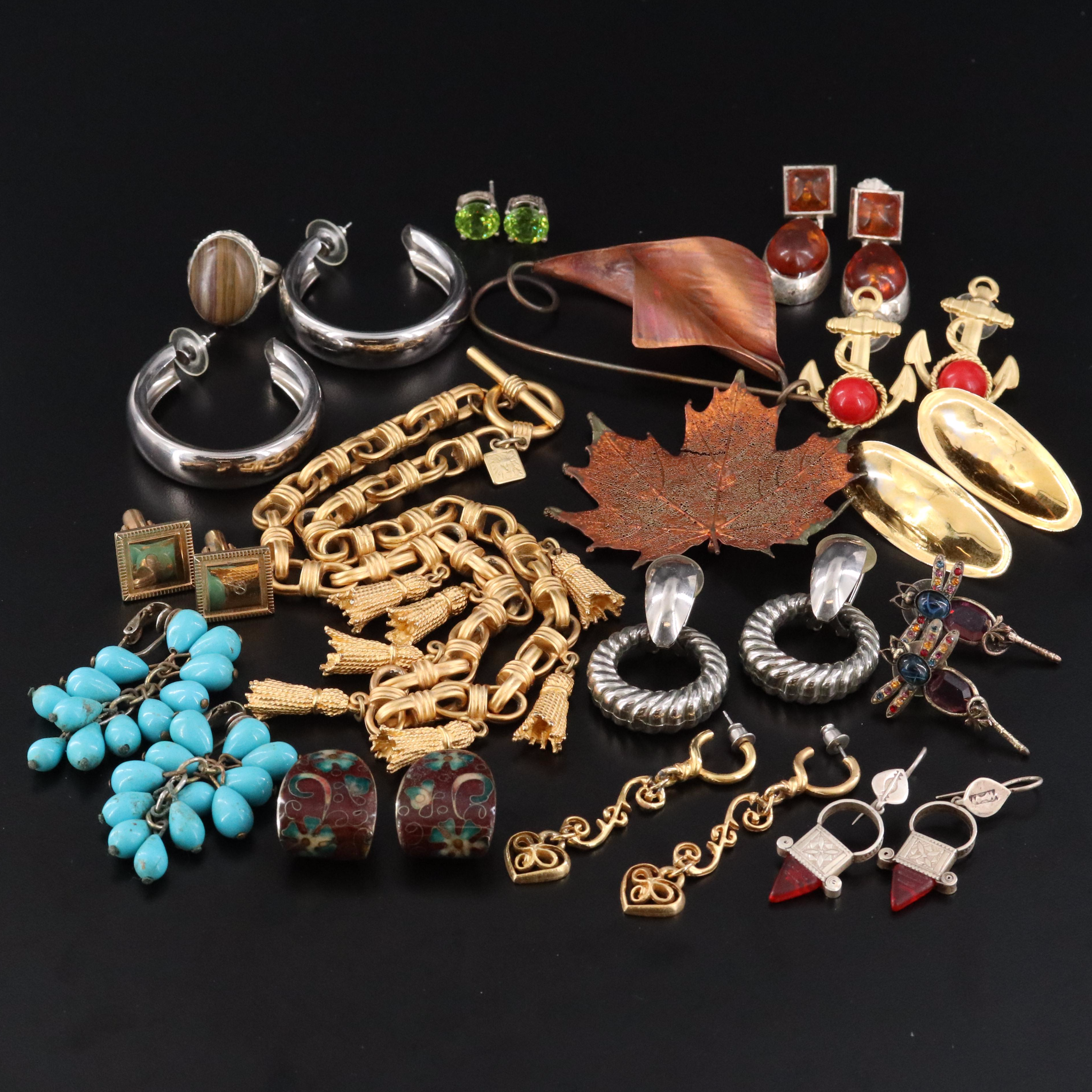Jewelry Collection Featuring Sterling with Amber, Jasper and Glass