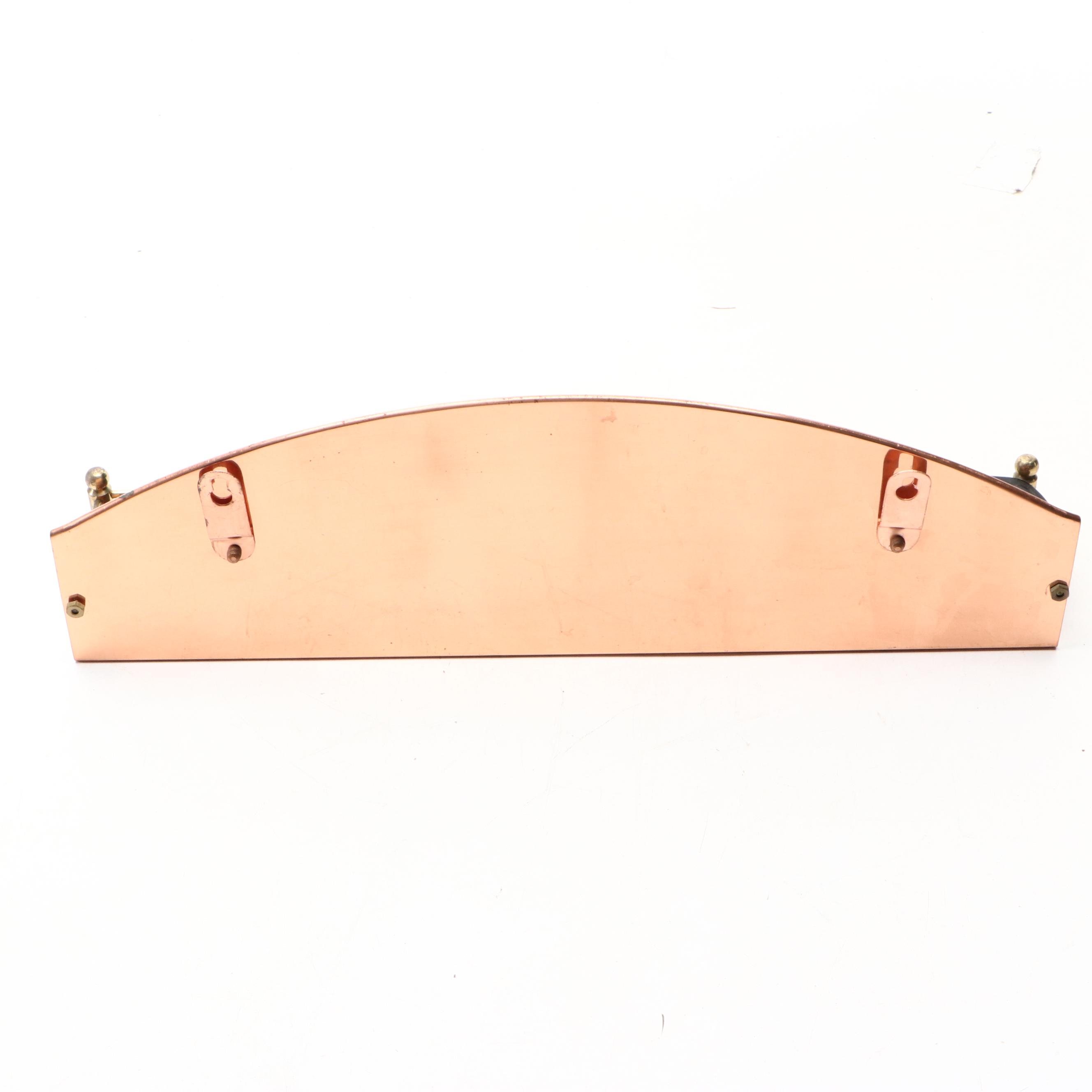 Set of Reticulated Gilt Metal Plateaus with Hanging Wall Shelf