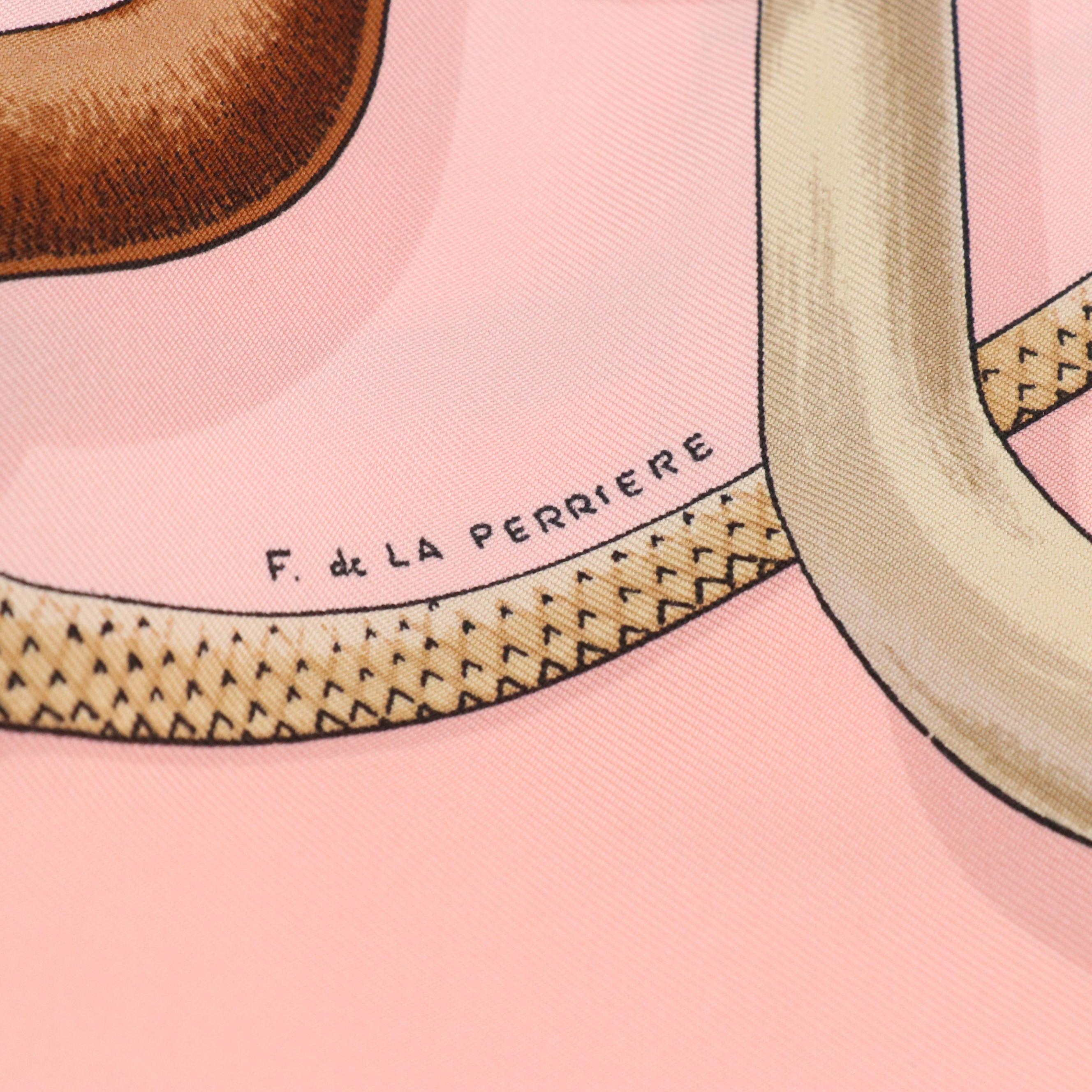 Hermès "Cannes et Pommeaux" Scarf 90 in Silk Twill