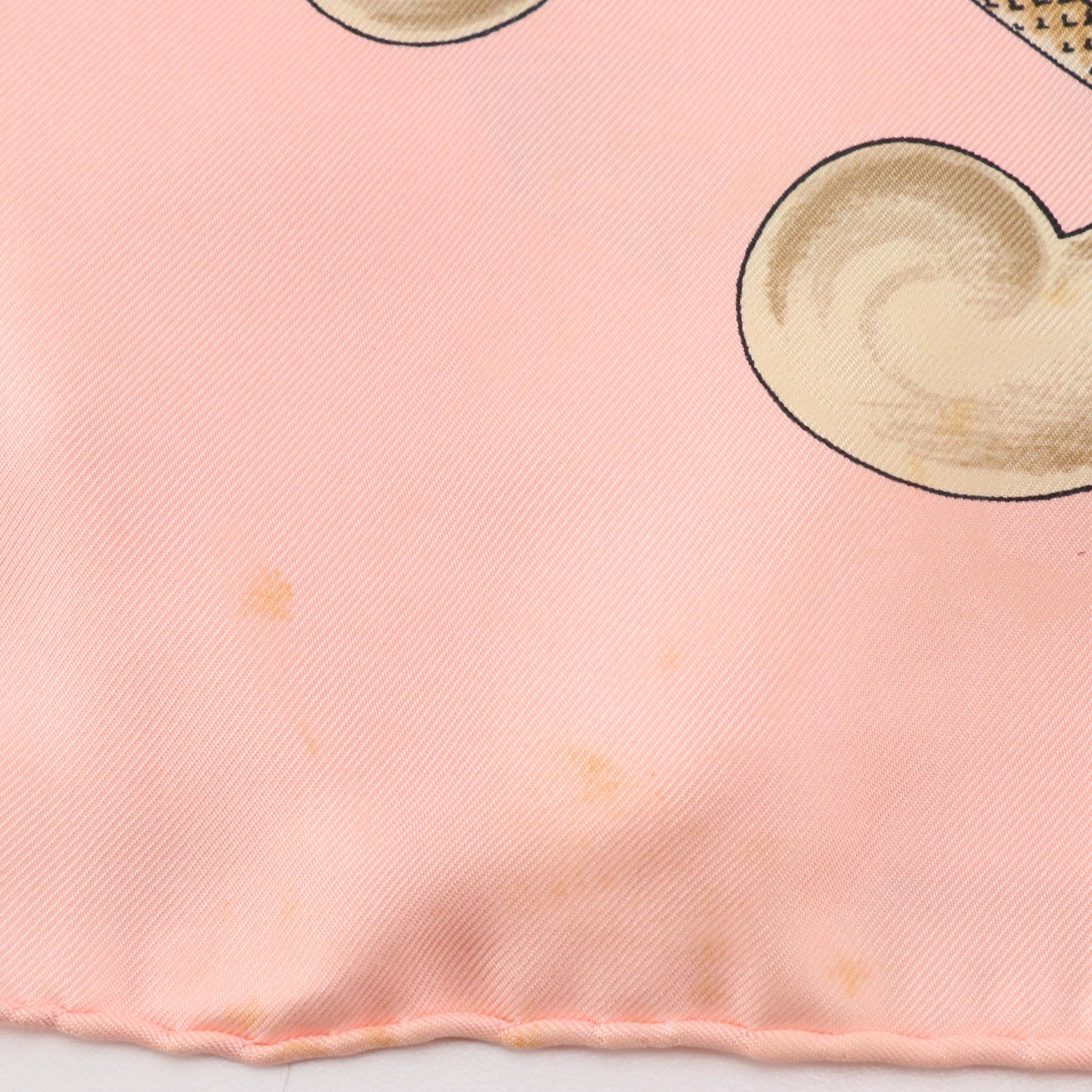 Hermès "Cannes et Pommeaux" Scarf 90 in Silk Twill