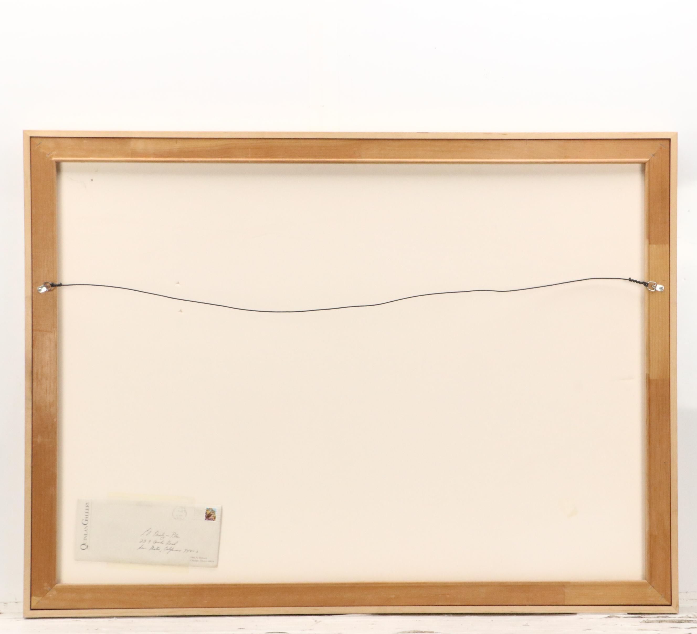 Michael A. Nushawg Abstract Lithograph in Red "The Last Dancer," 1979