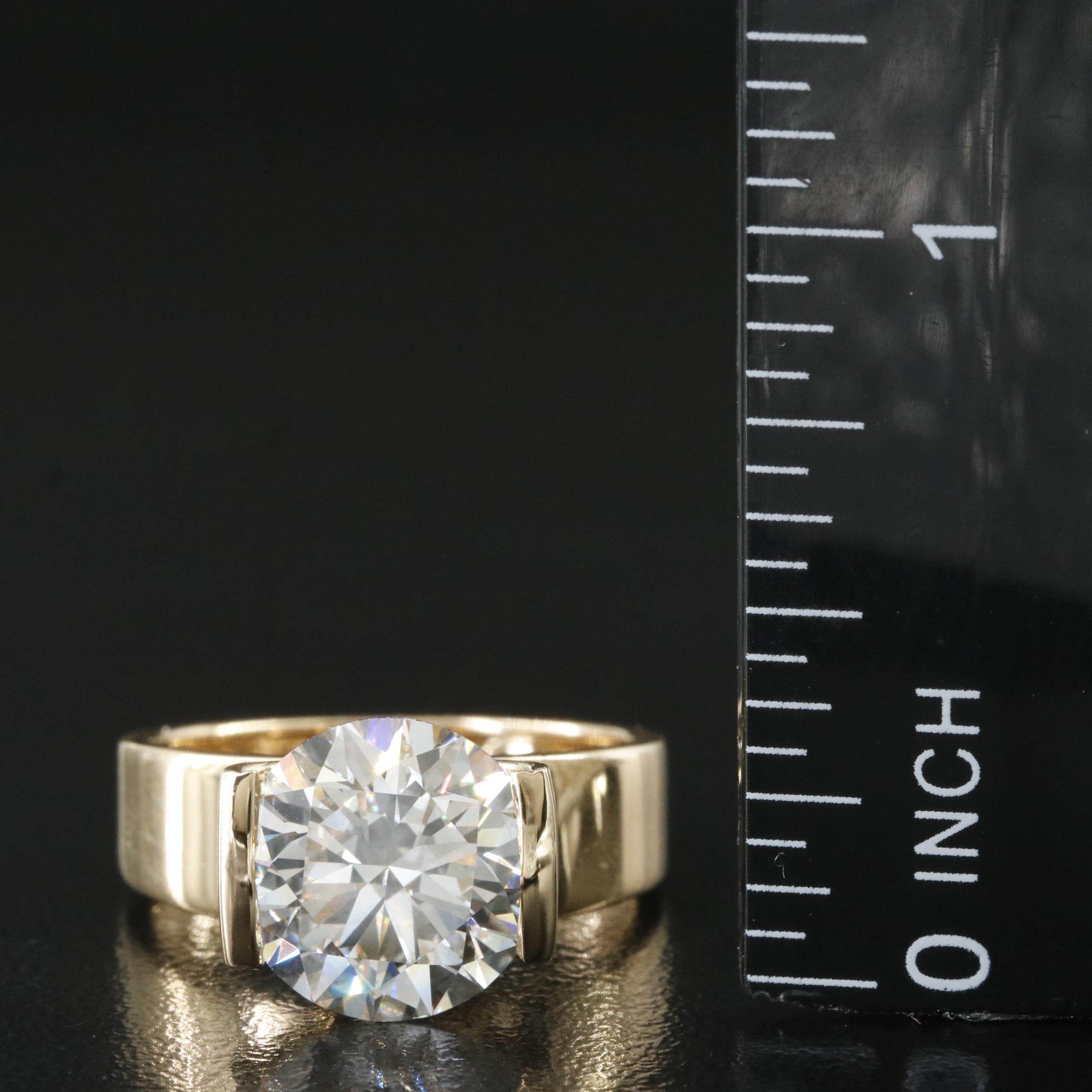 18K 4.03 CT Lab Grown Diamond Solitaire Ring with IGI Report