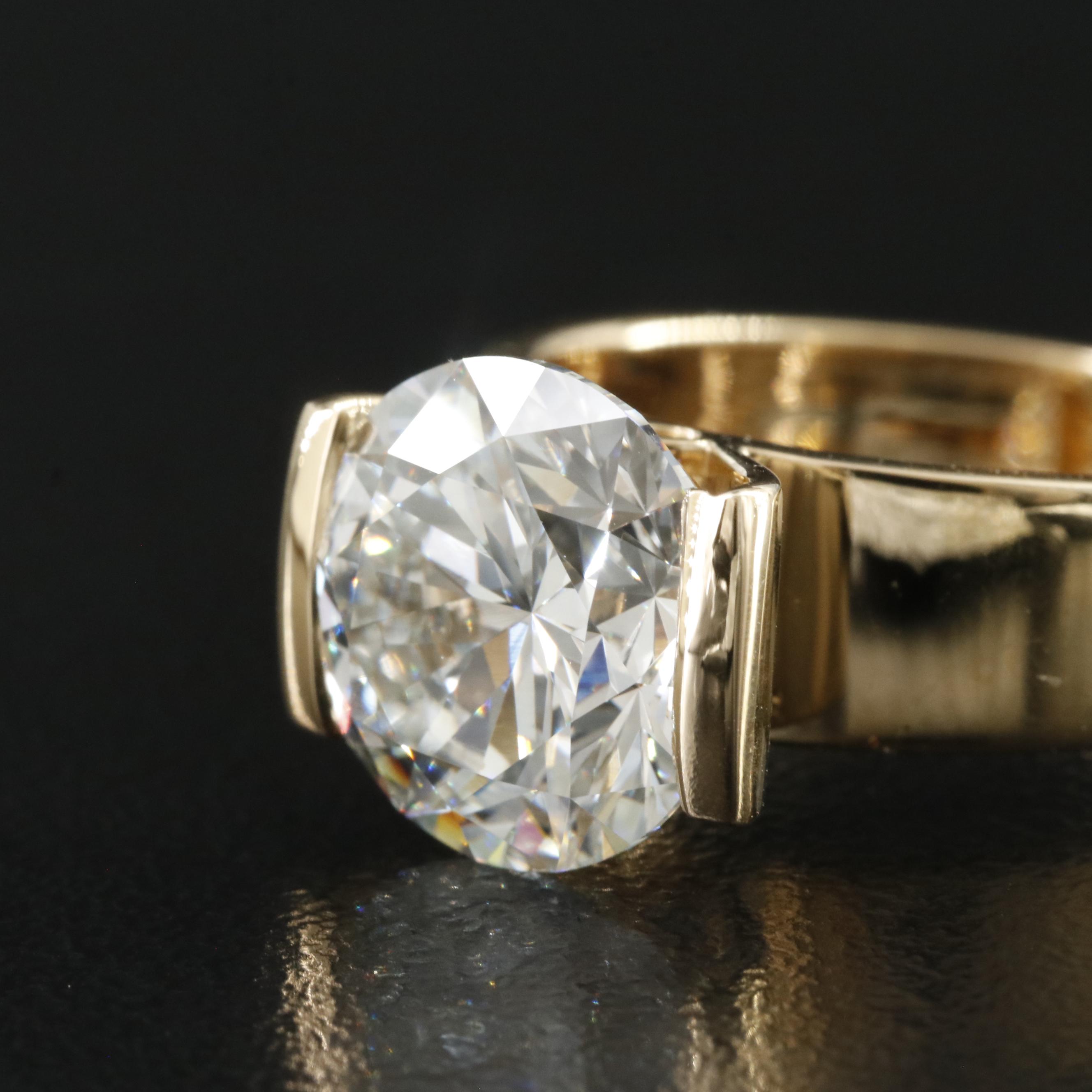 18K 4.03 CT Lab Grown Diamond Solitaire Ring with IGI Report
