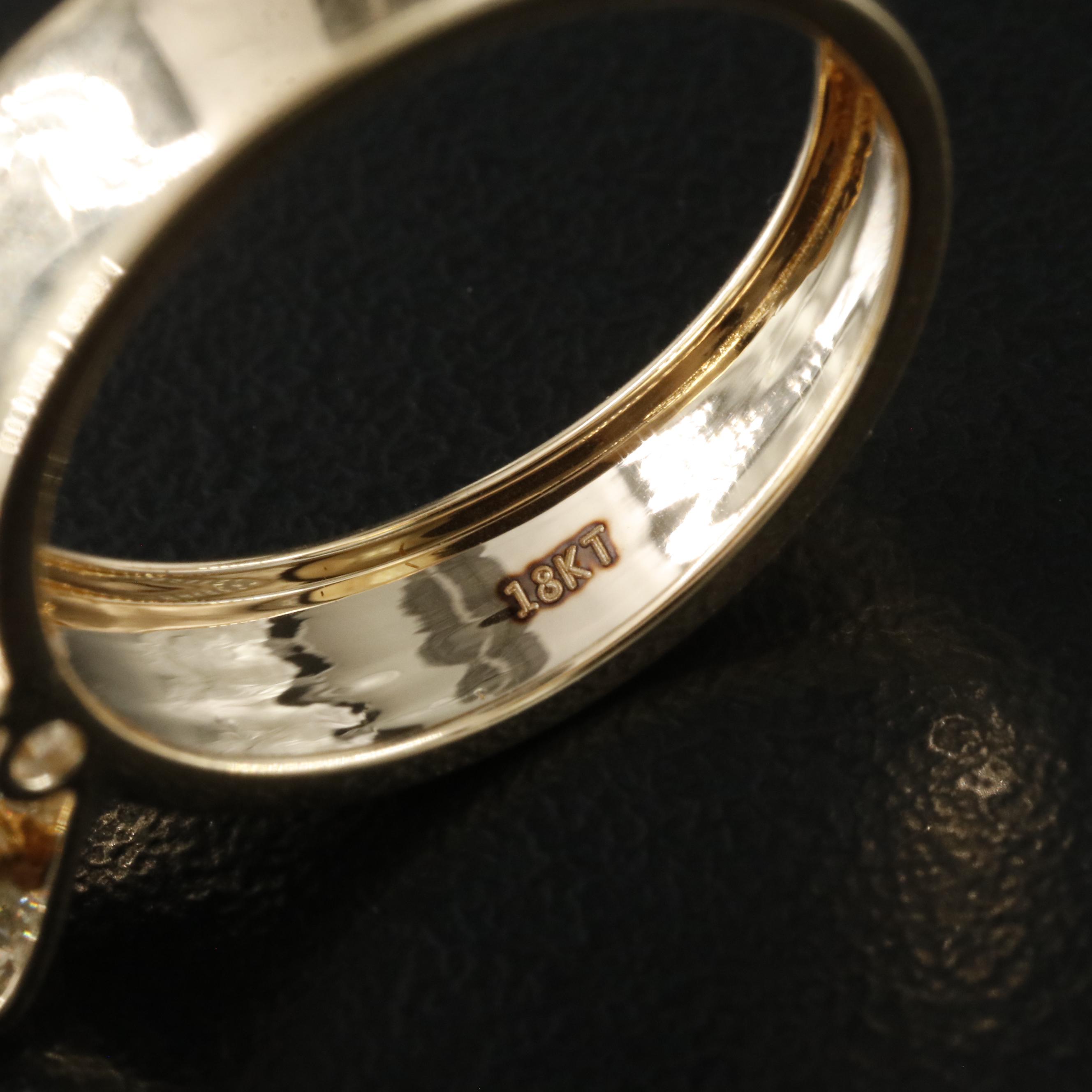 18K 4.03 CT Lab Grown Diamond Solitaire Ring with IGI Report