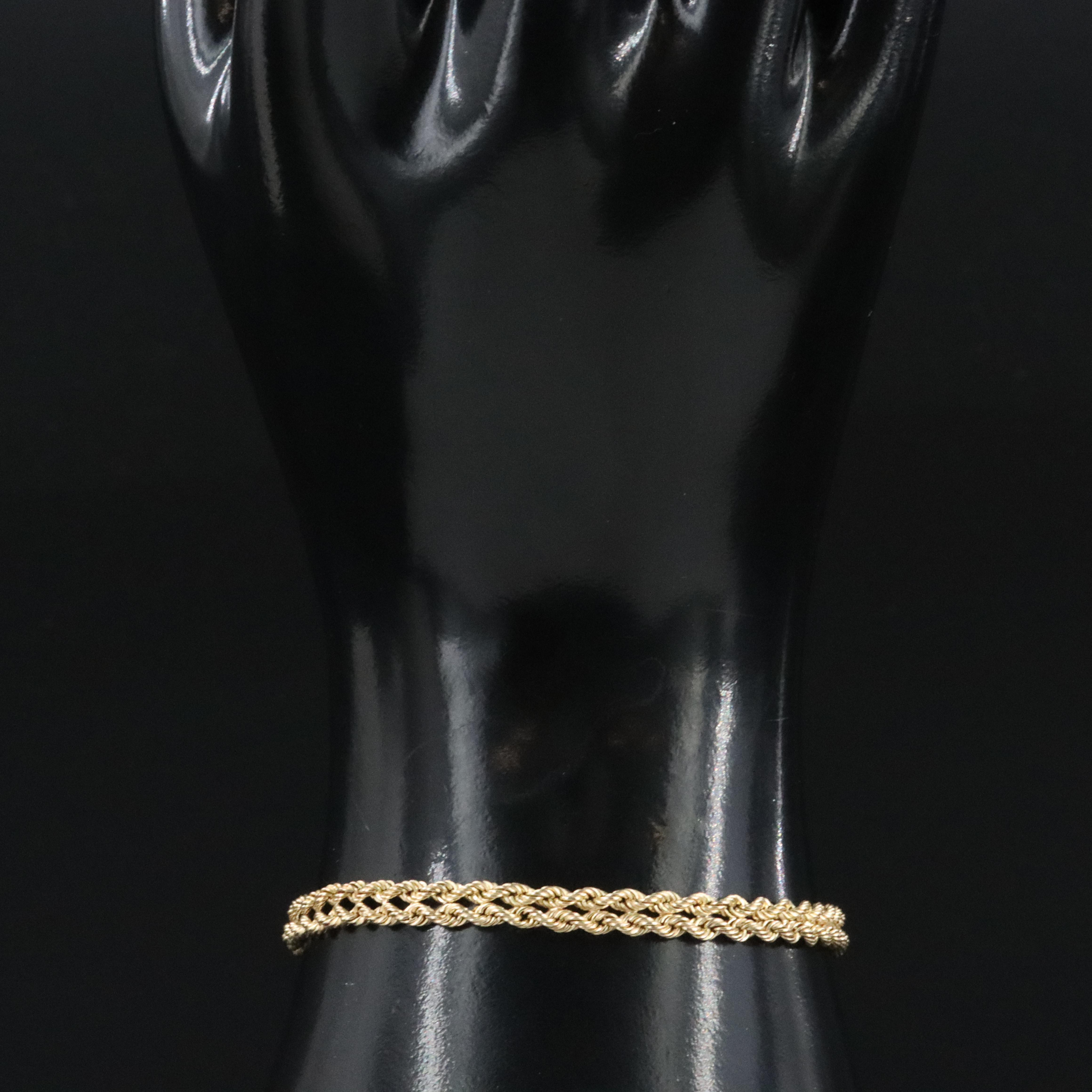 10K Double Rope Chain Bracelet