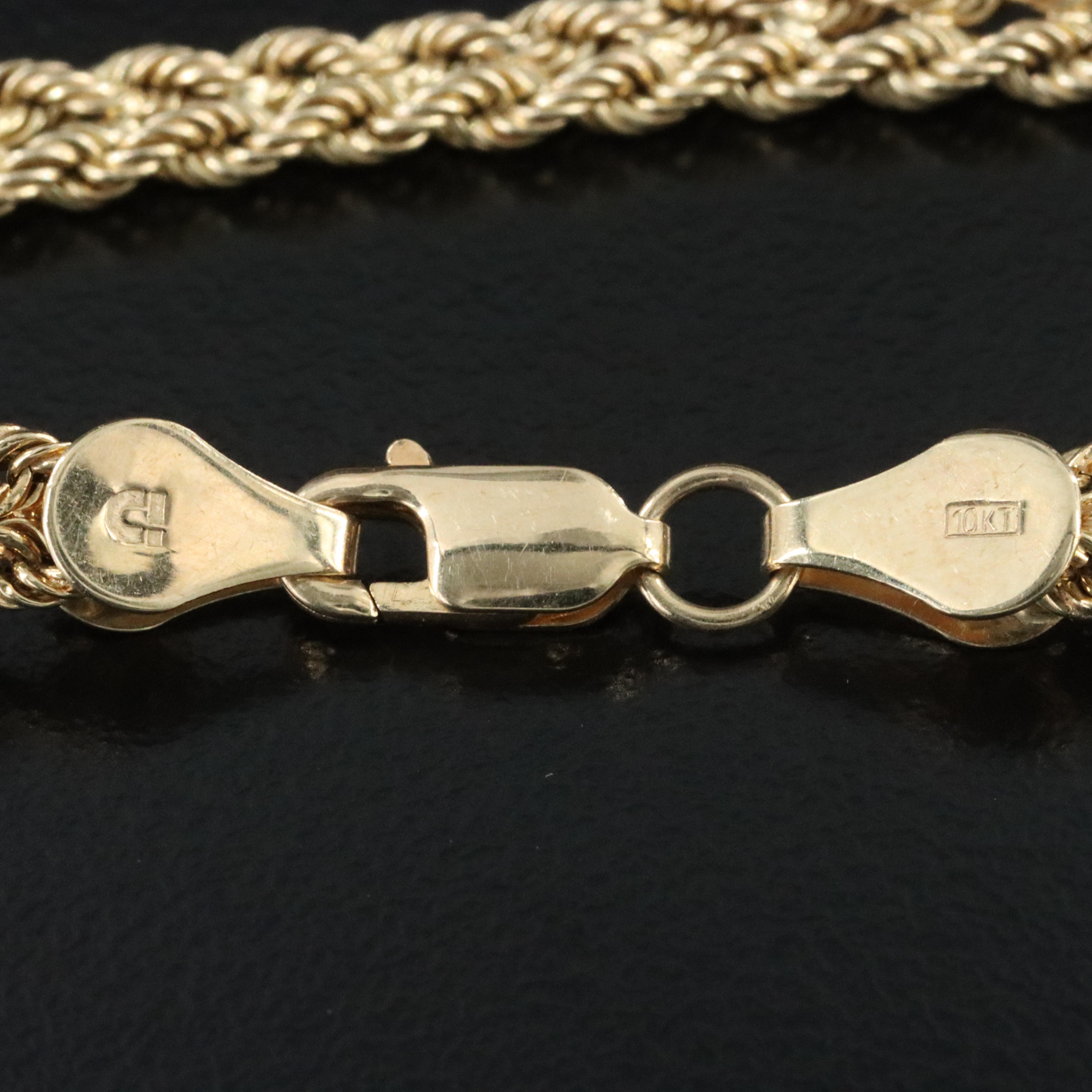 10K Double Rope Chain Bracelet