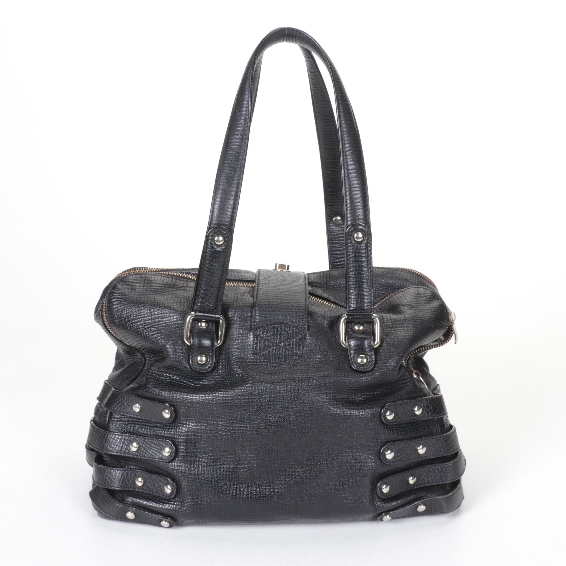 Jimmy Choo Blythe Leather Handbag and Nica Shoulder Bag with Chain Strap