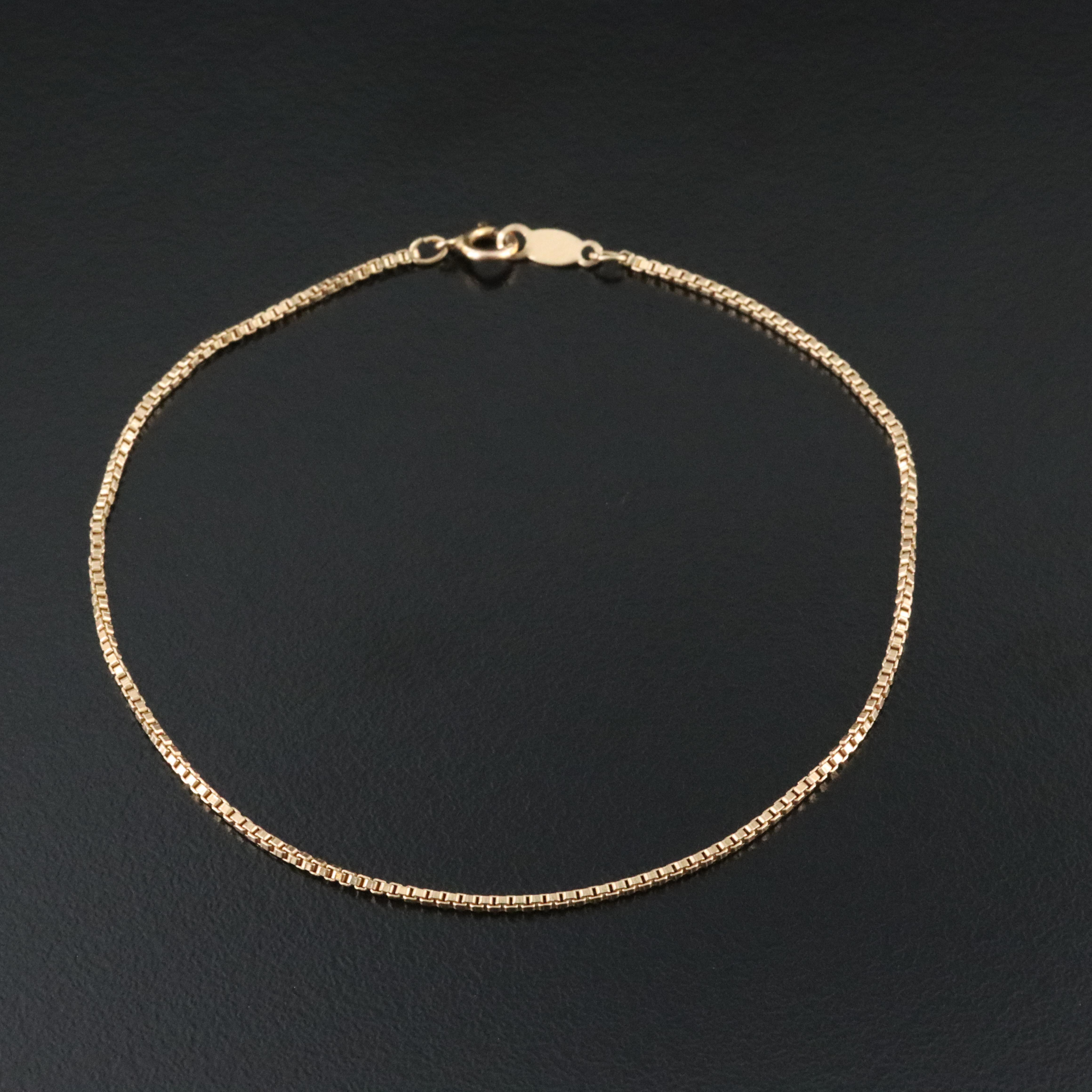 14K Box Chain Bracelet
