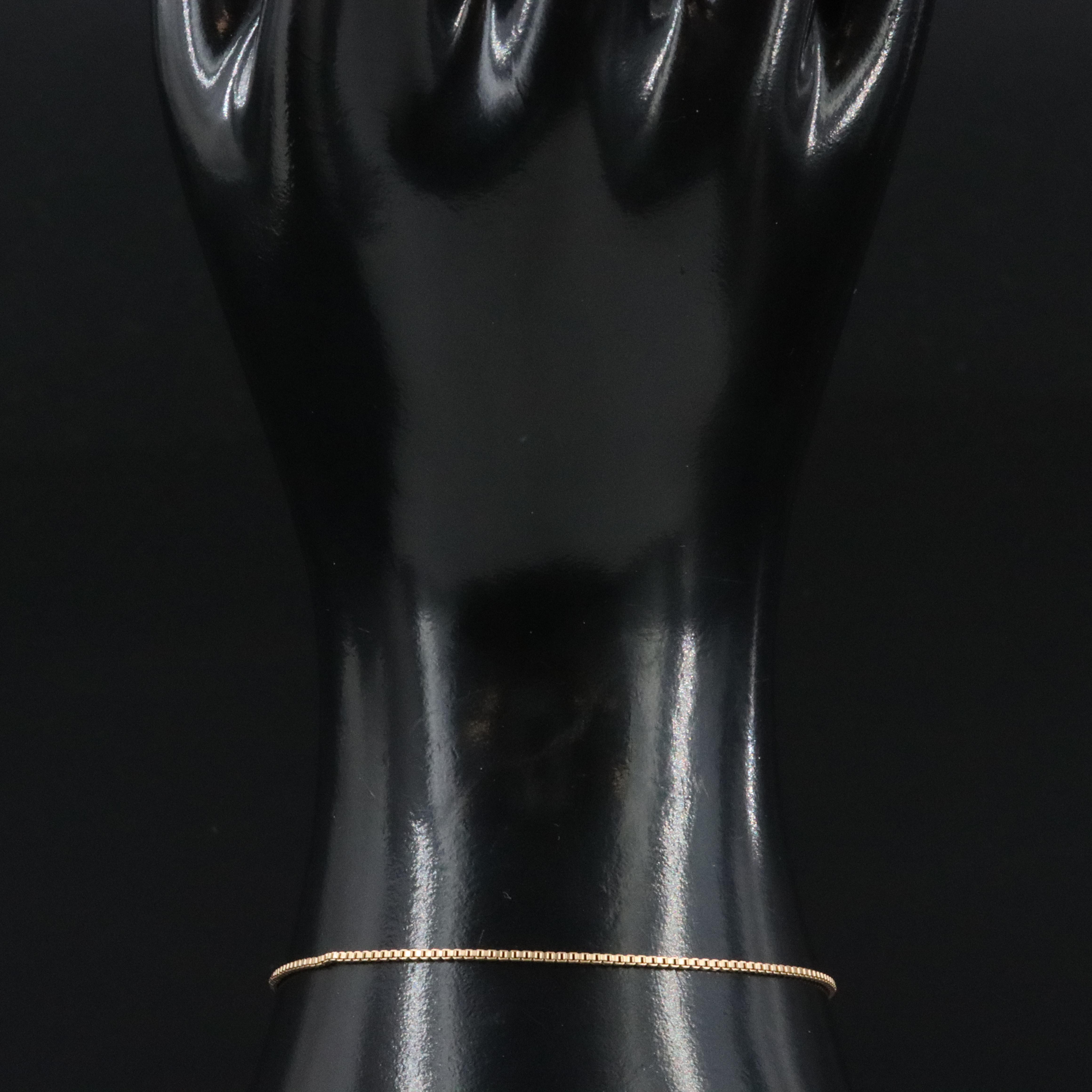 14K Box Chain Bracelet