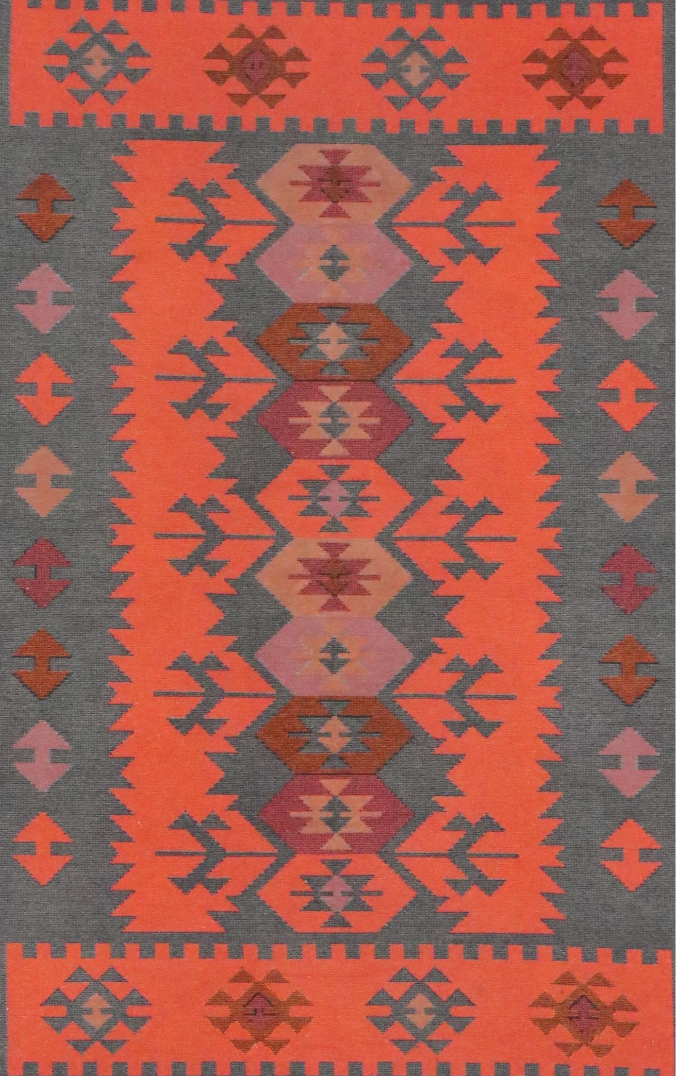 3'8 x 5'11 Machine Made Turkish Kilim Style Area Rug