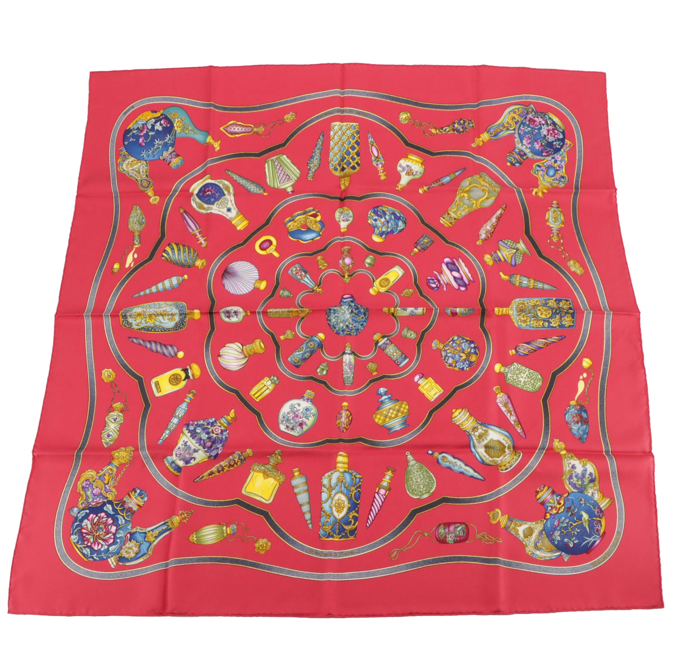 Hermès "Qu'Importe le Flacon" Scarf 90 in Silk Twill