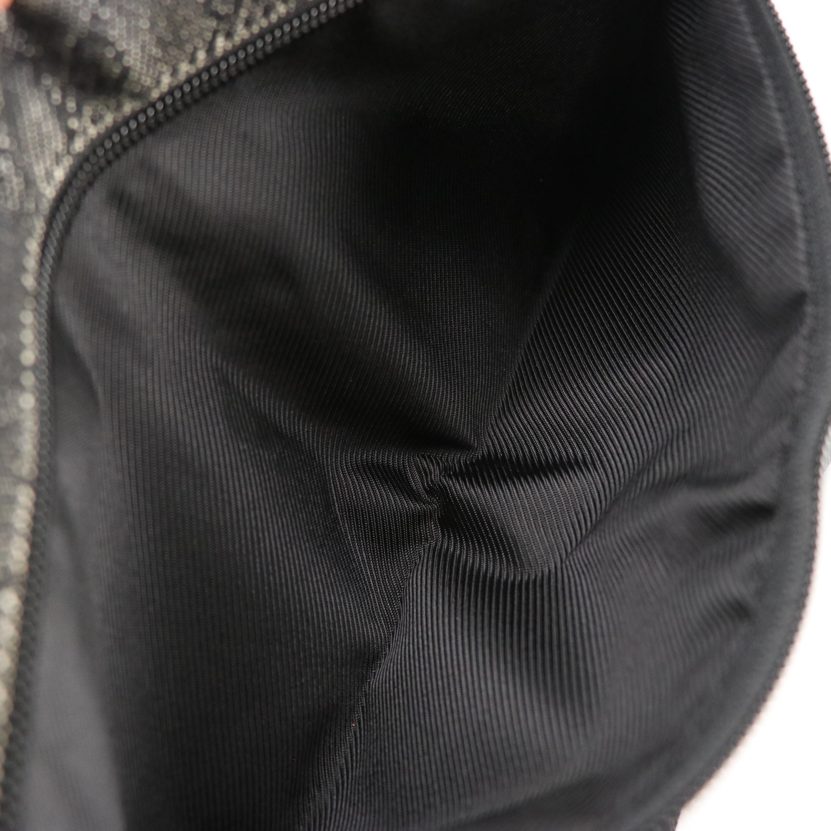 Gucci Double Pocket Belt Bag in Grey GG Canvas and Black Leather