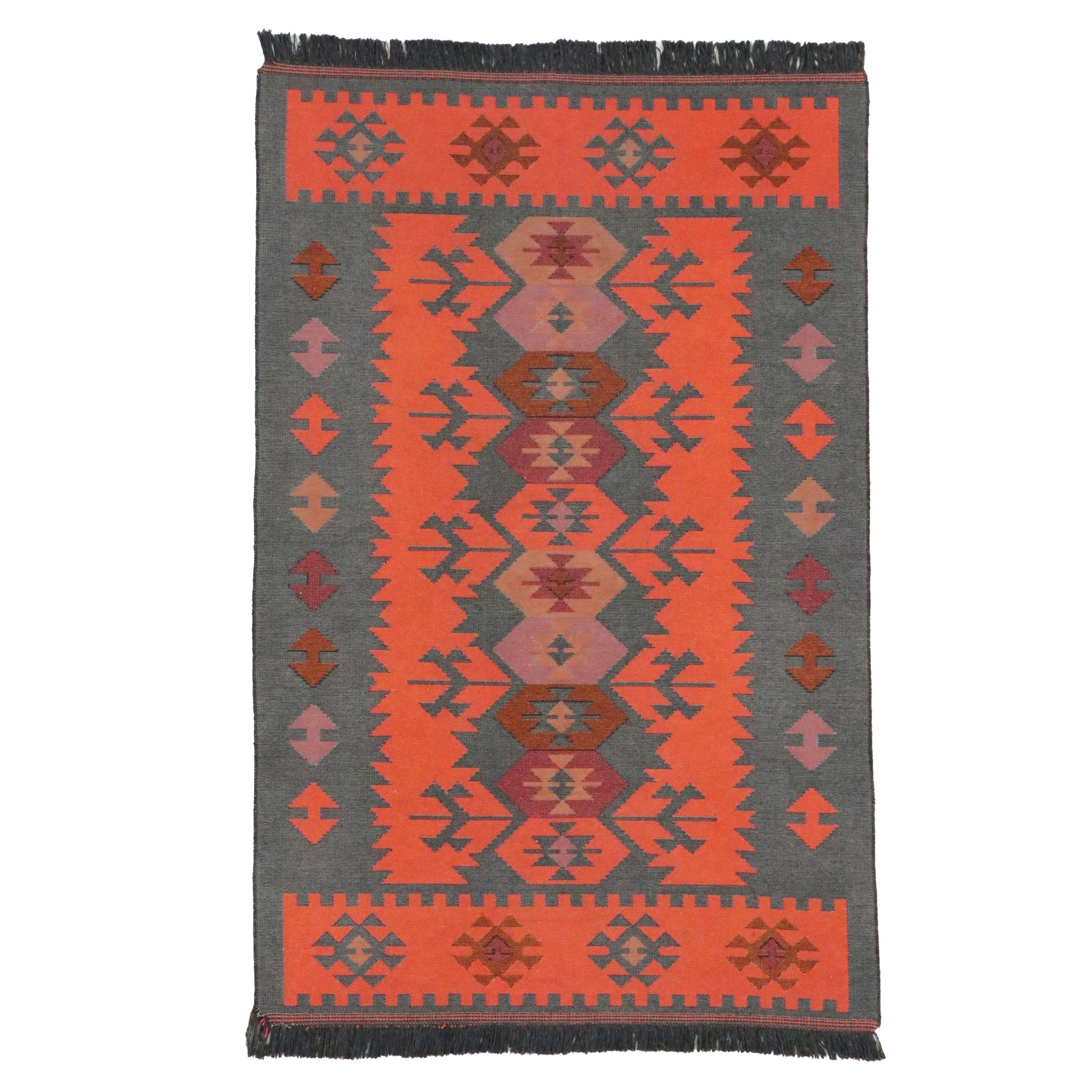 3'8 x 5'11 Machine Made Turkish Kilim Style Area Rug