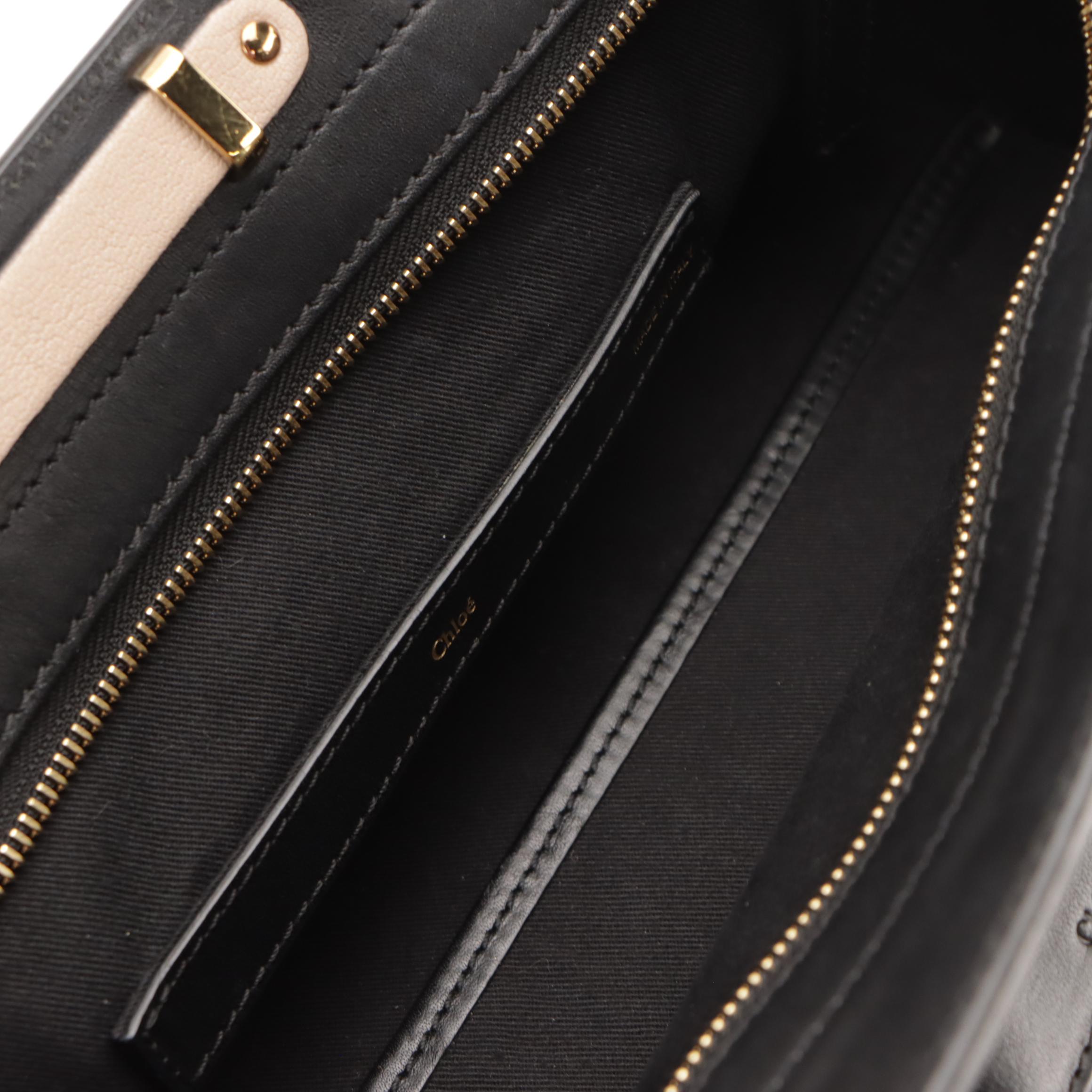 Chloé Small Alice Two-Way Satchel in Calfskin and Black Leather