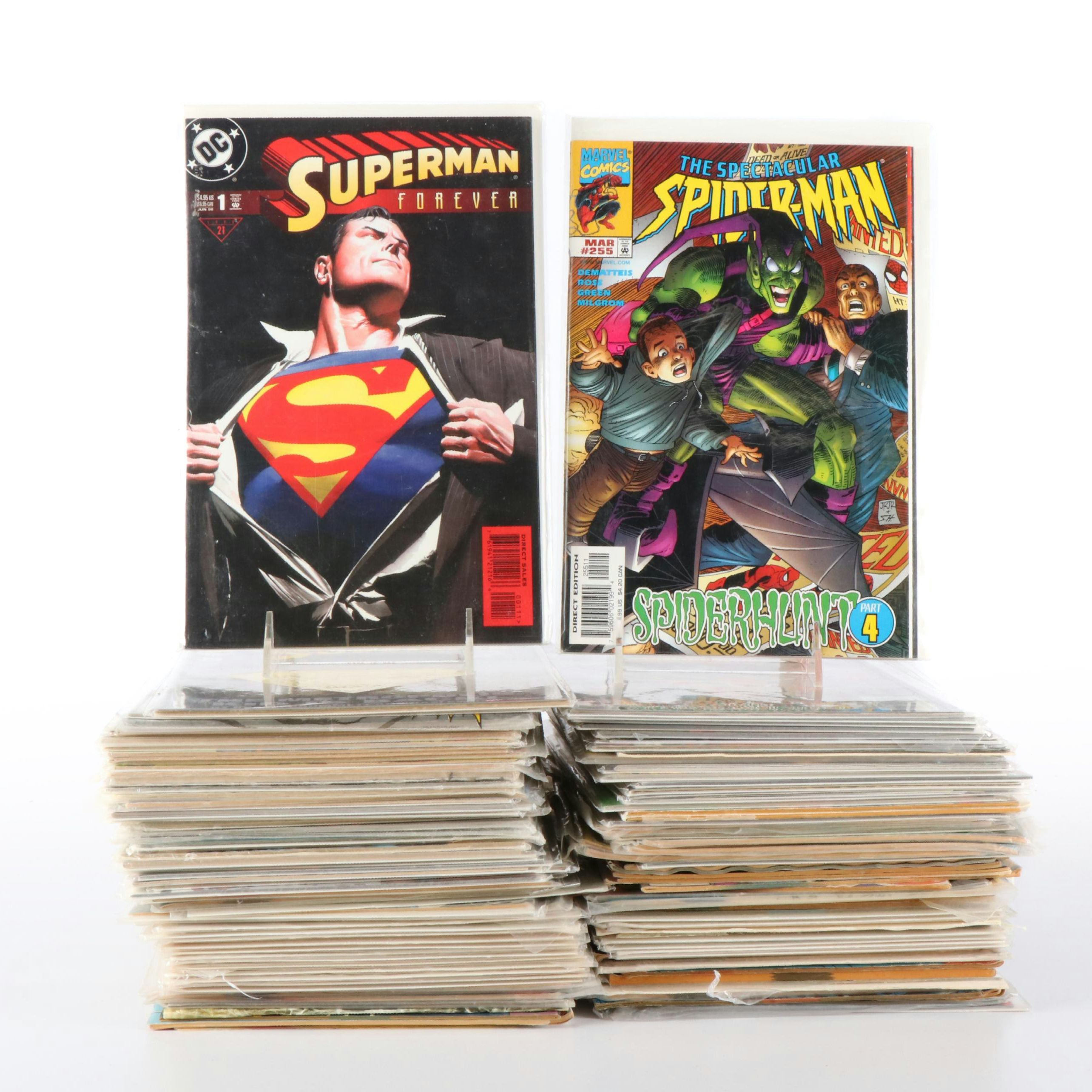 130+ Comic Books Featuring DC and Marvel, 1970s to 1990s
