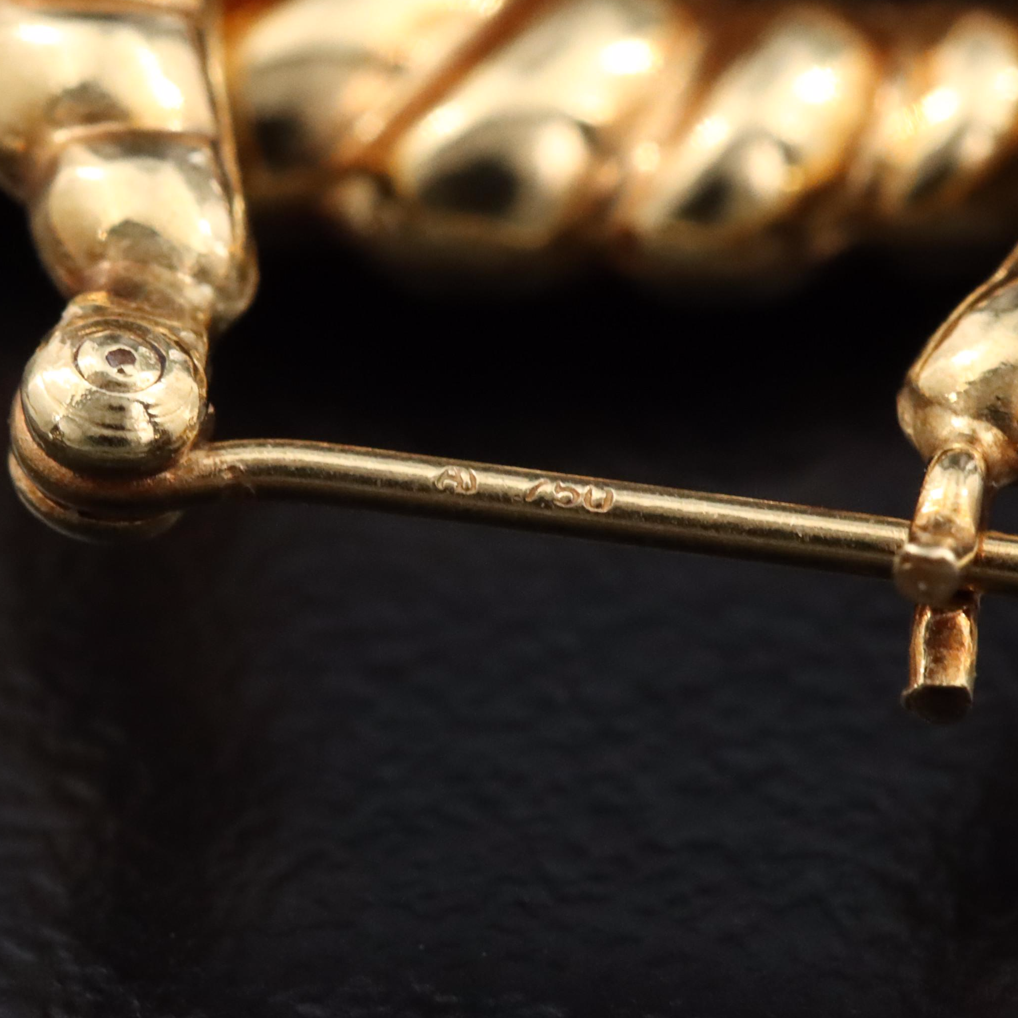 18K Fluted Hoop Earrings