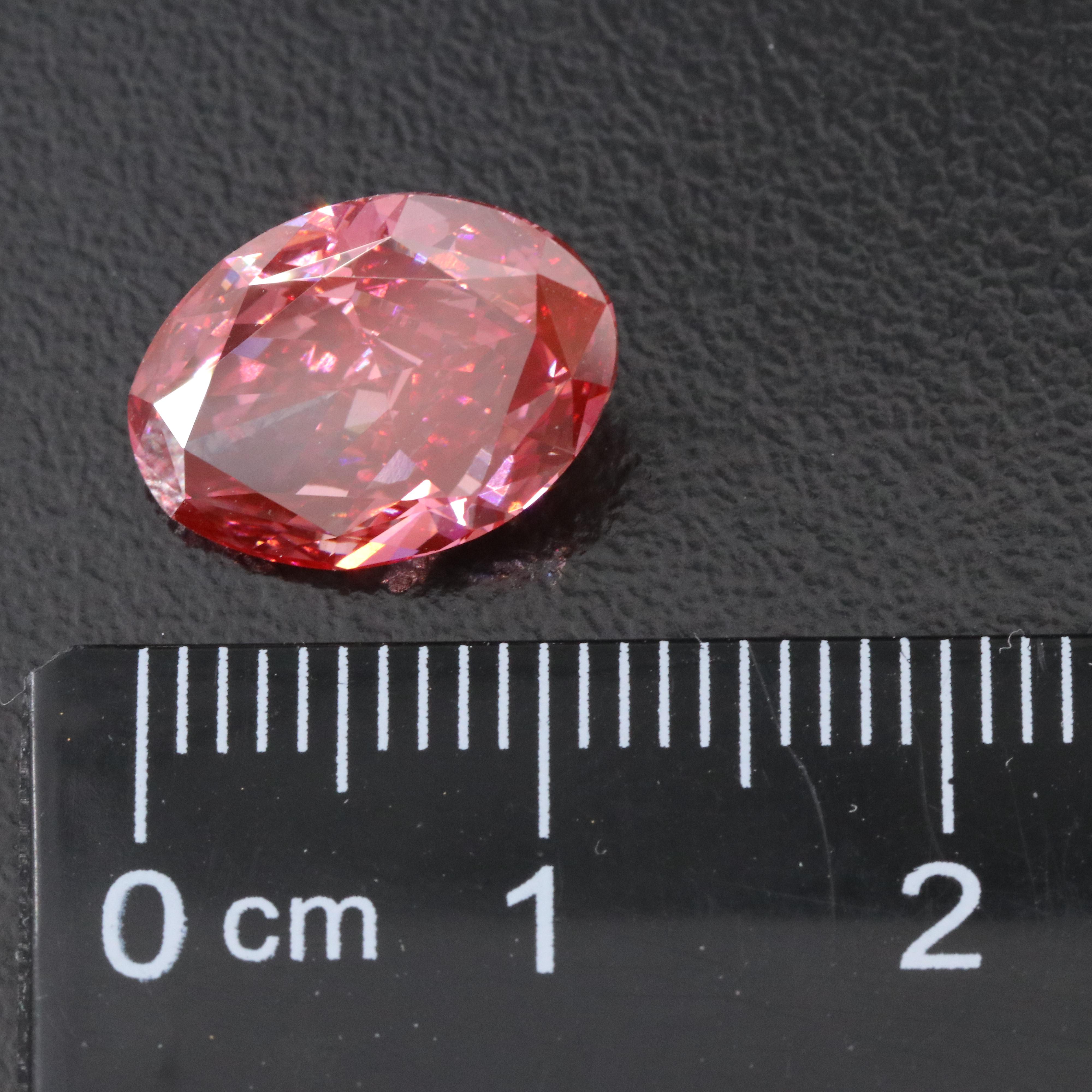 Loose 4.21 CT Lab Grown Fancy Pink Diamond