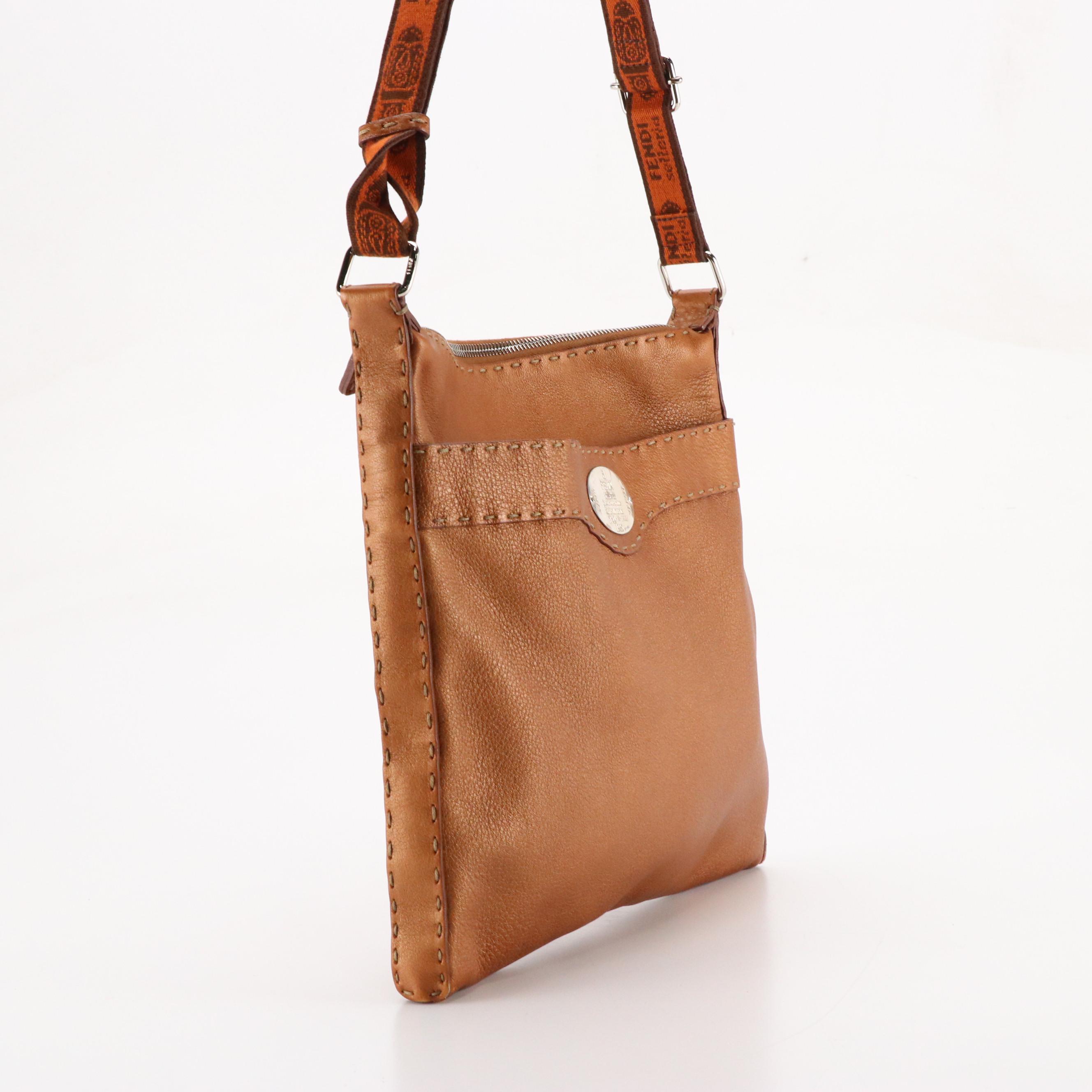 Fendi Selleria Shoulder Bag 8BT109 in Metallic Leather