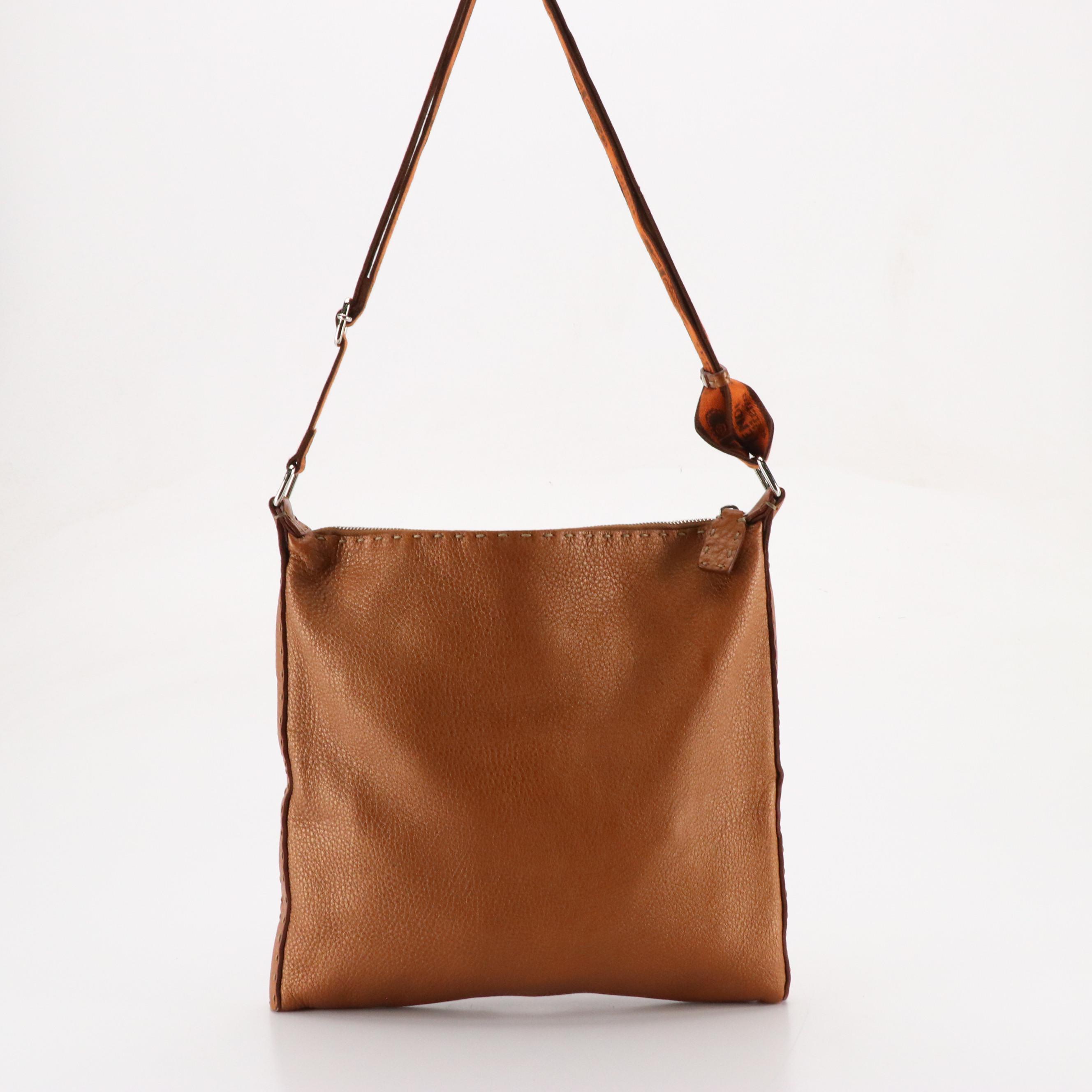 Fendi Selleria Shoulder Bag 8BT109 in Metallic Leather