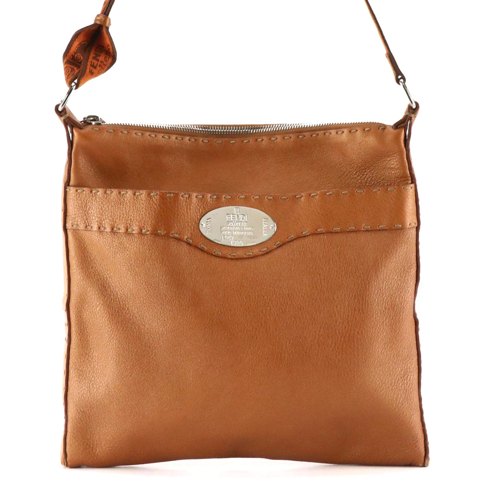 Fendi Selleria Shoulder Bag 8BT109 in Metallic Leather