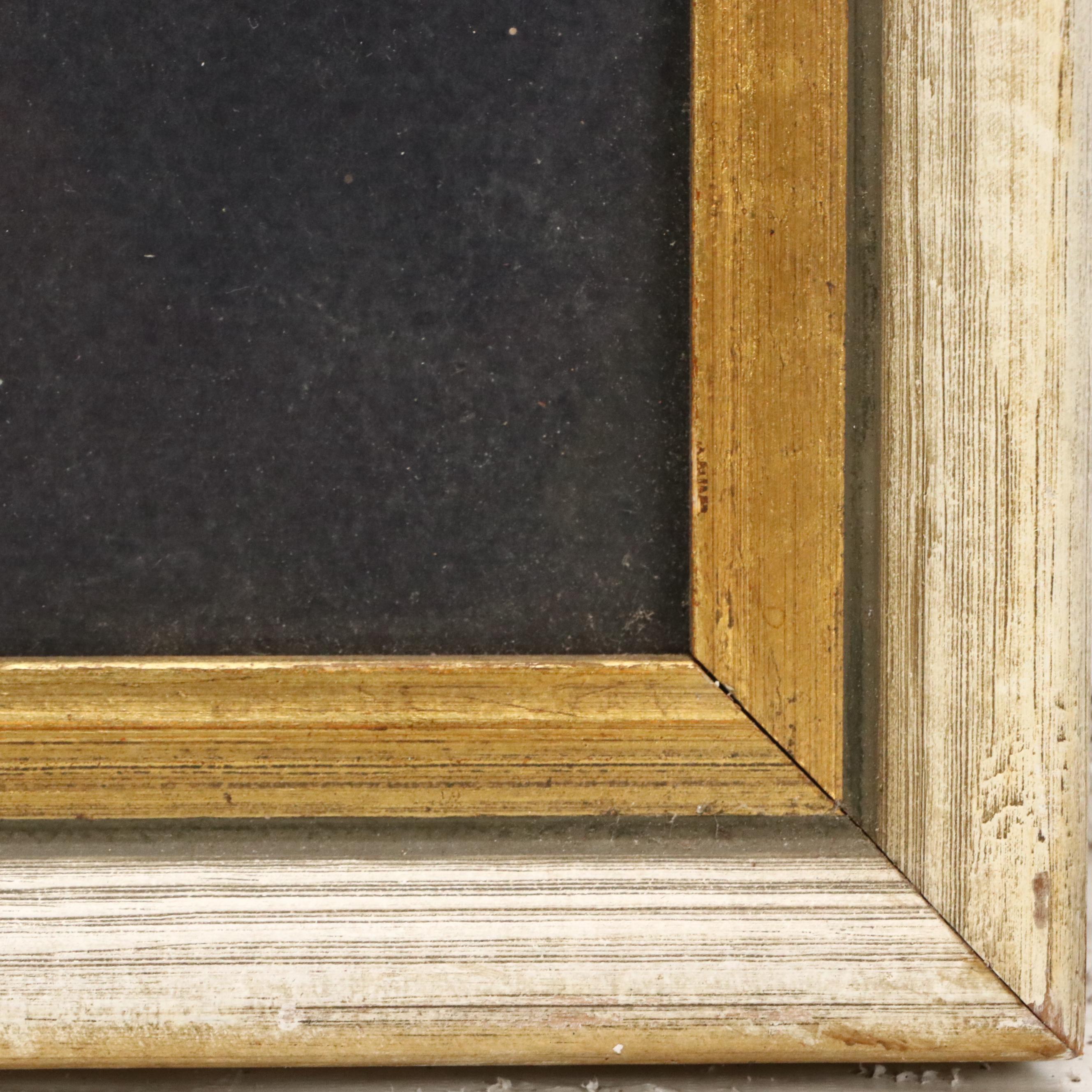 Hank Bissmeyer Blue Rural Watercolor Landscape Painting, Late 20th Century