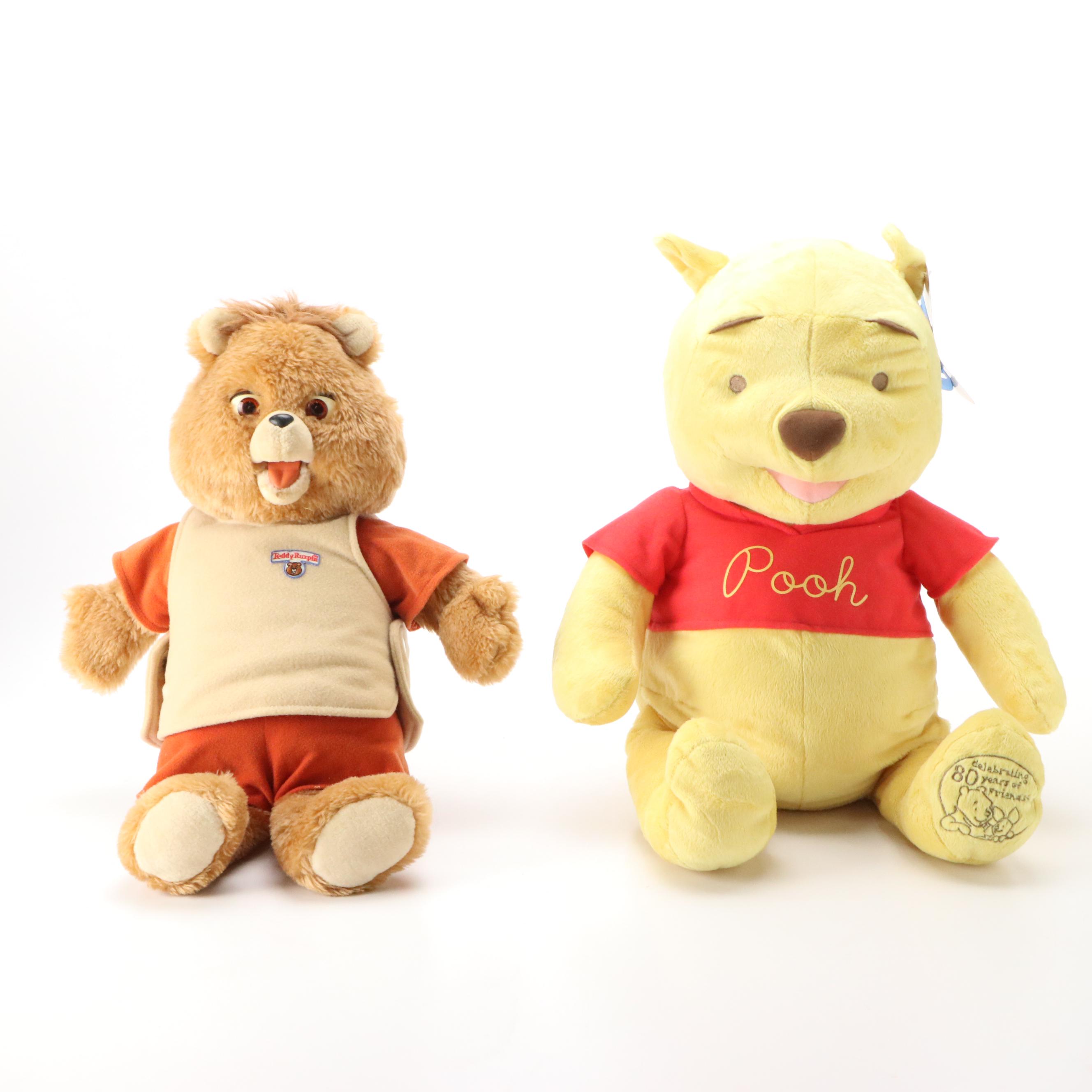 Toy Story 2 Strummin' Singin' Woody, Winnie the Pooh Bear, and Teddy Ruxpin