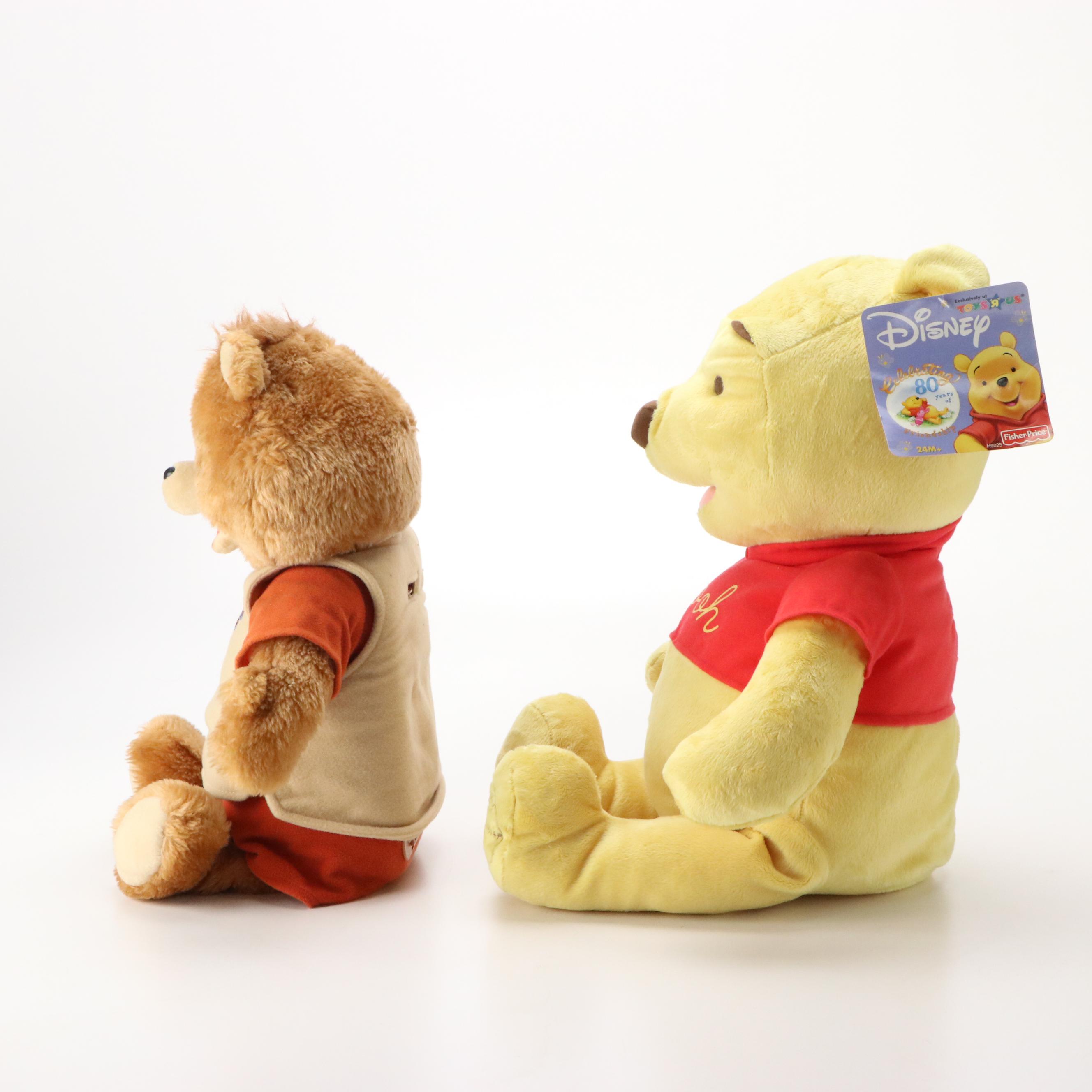 Toy Story 2 Strummin' Singin' Woody, Winnie the Pooh Bear, and Teddy Ruxpin