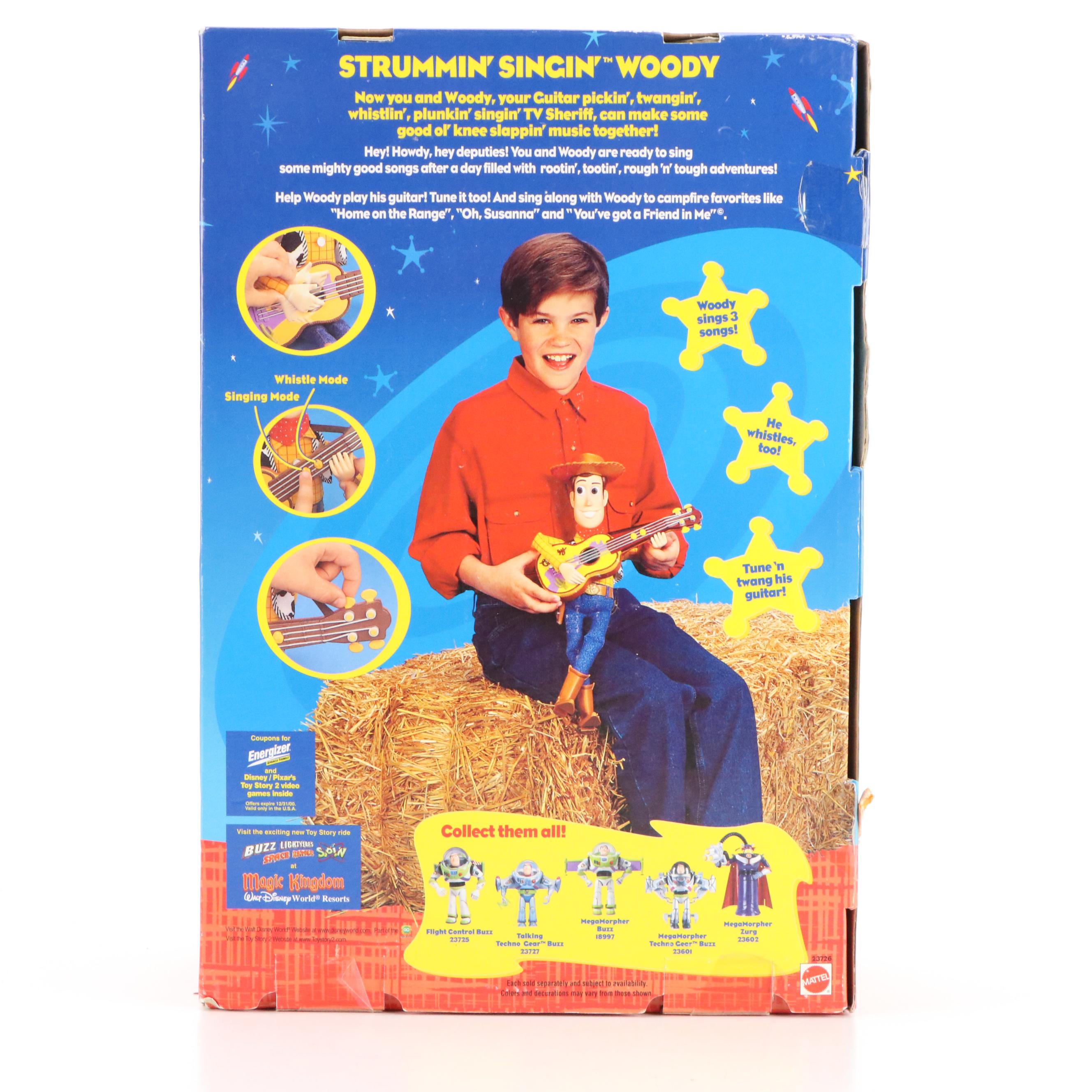 Toy Story 2 Strummin' Singin' Woody, Winnie the Pooh Bear, and Teddy Ruxpin