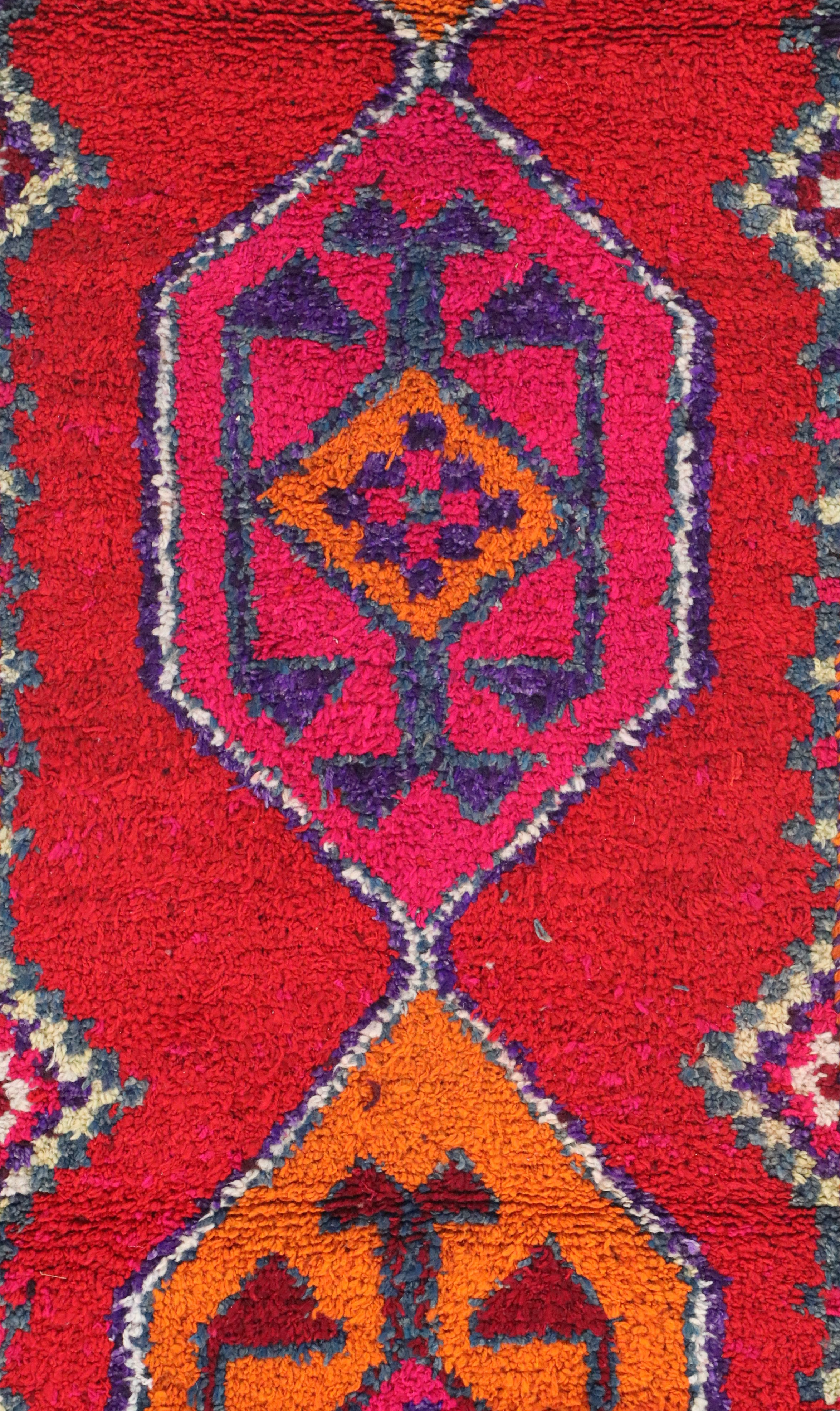 3'1 x 10'11 Hand-Knotted Moroccan Berber Long Rug